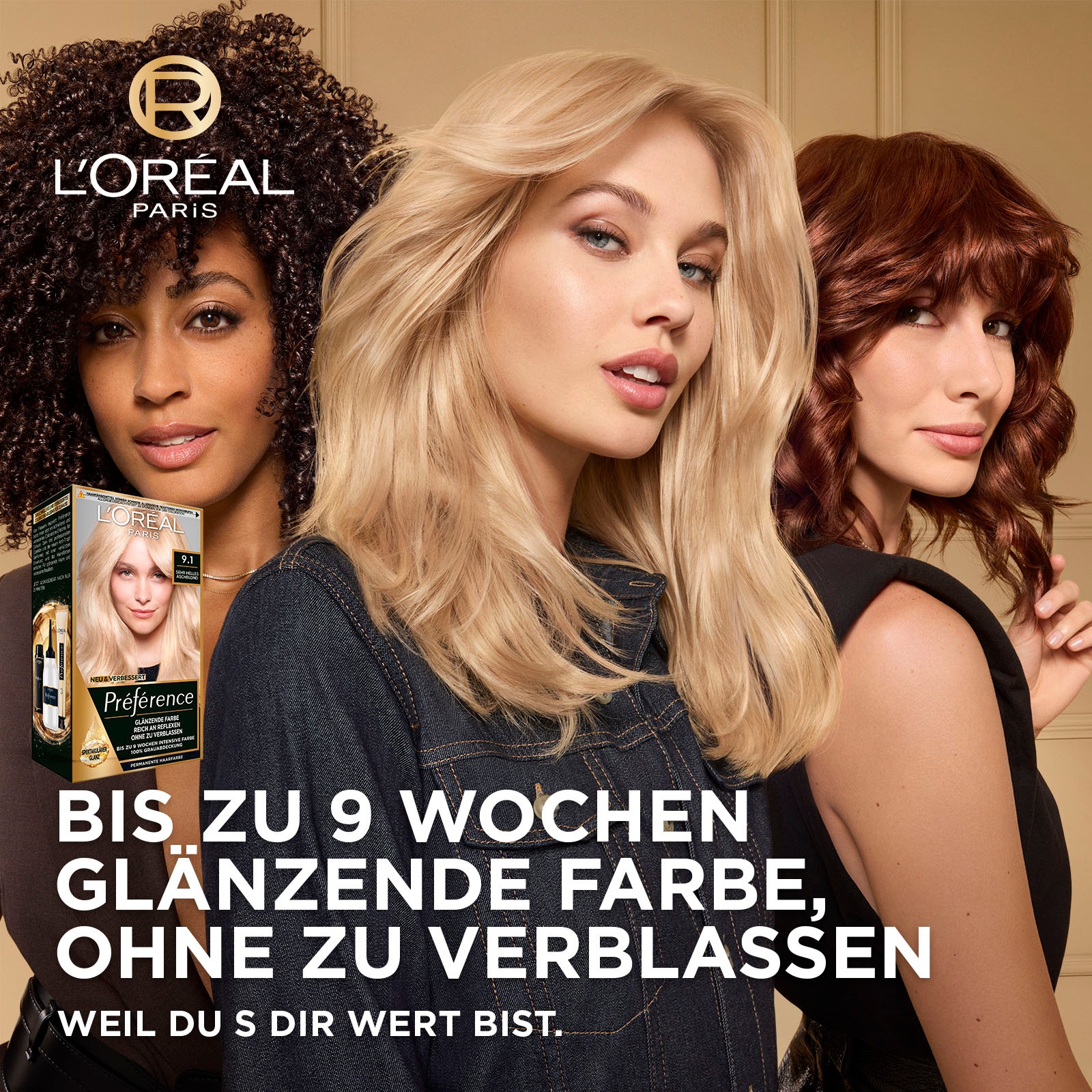 L'ORÉAL PARIS Coloration »Préférence«, (3er Pack), mit pflegender Formel