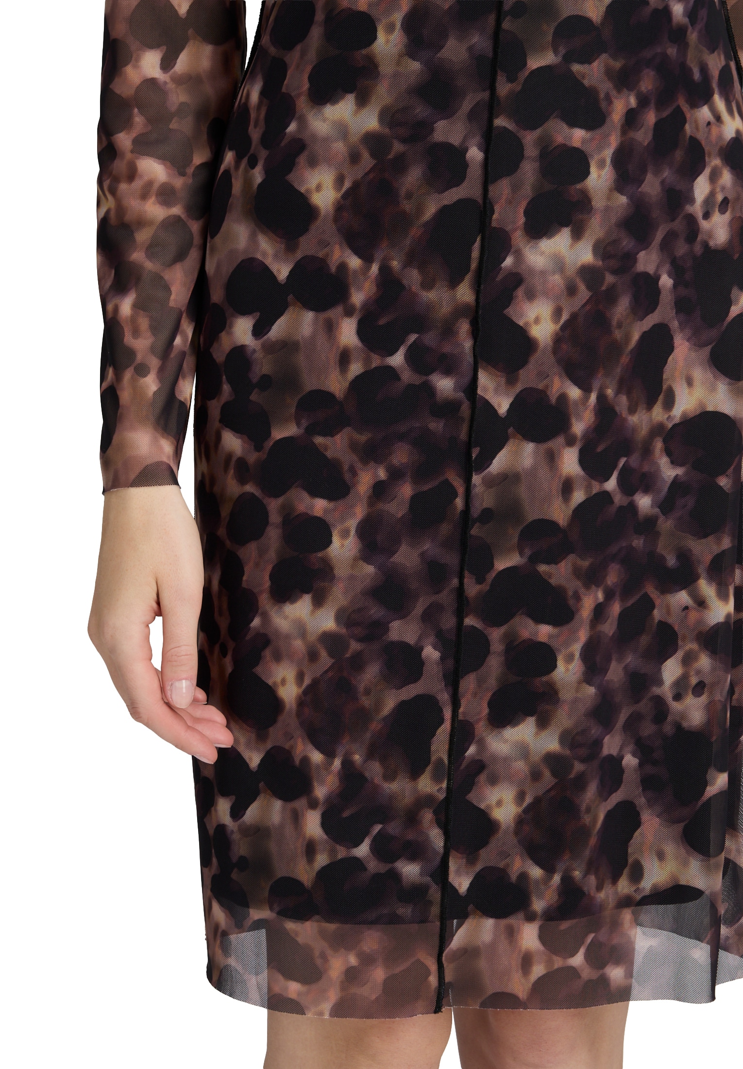 Cartoon Druckkleid »Cartoon Damen Mesh-Kleid mit Kragen«