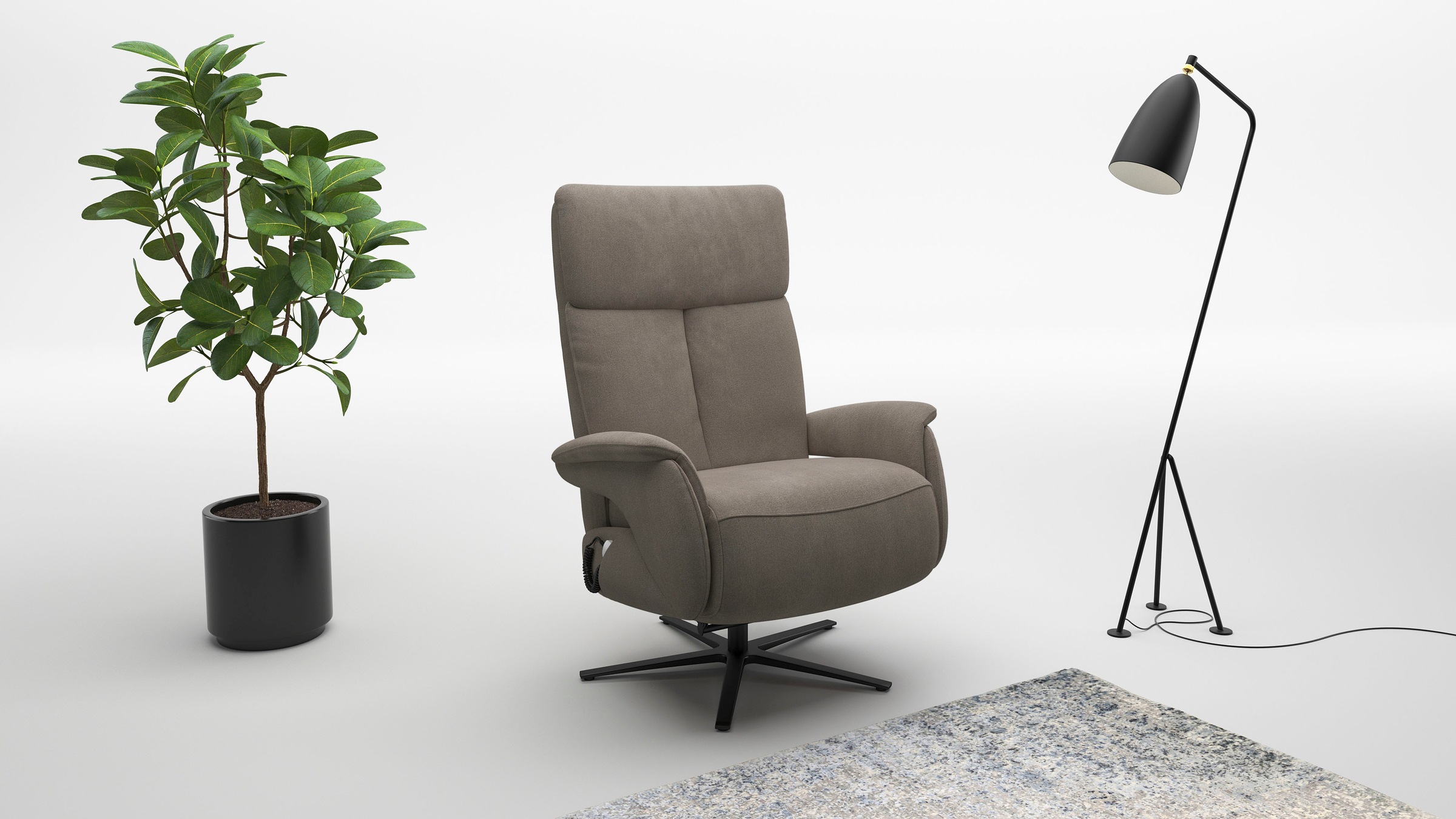 sit&more TV-Sessel "Triple Seven Xtra large, bis 200kg belastbar, mit Herz-Waage Funktion" inkl. Kopfteil- & Drehfunktion, wahlweise mit Akku und Aufstehhilfe