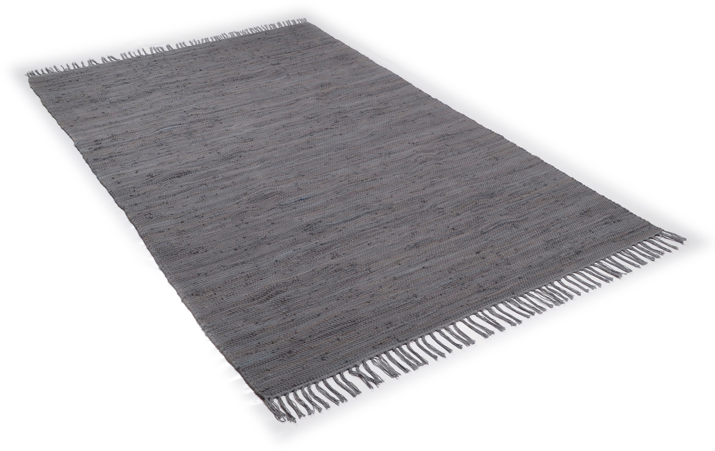THEKO Teppich »Happy Cotton«, rechteckig, Baumwolle, mit Teppich, handgewebt, Handweb | Fransen reine Flachgewebe, BAUR