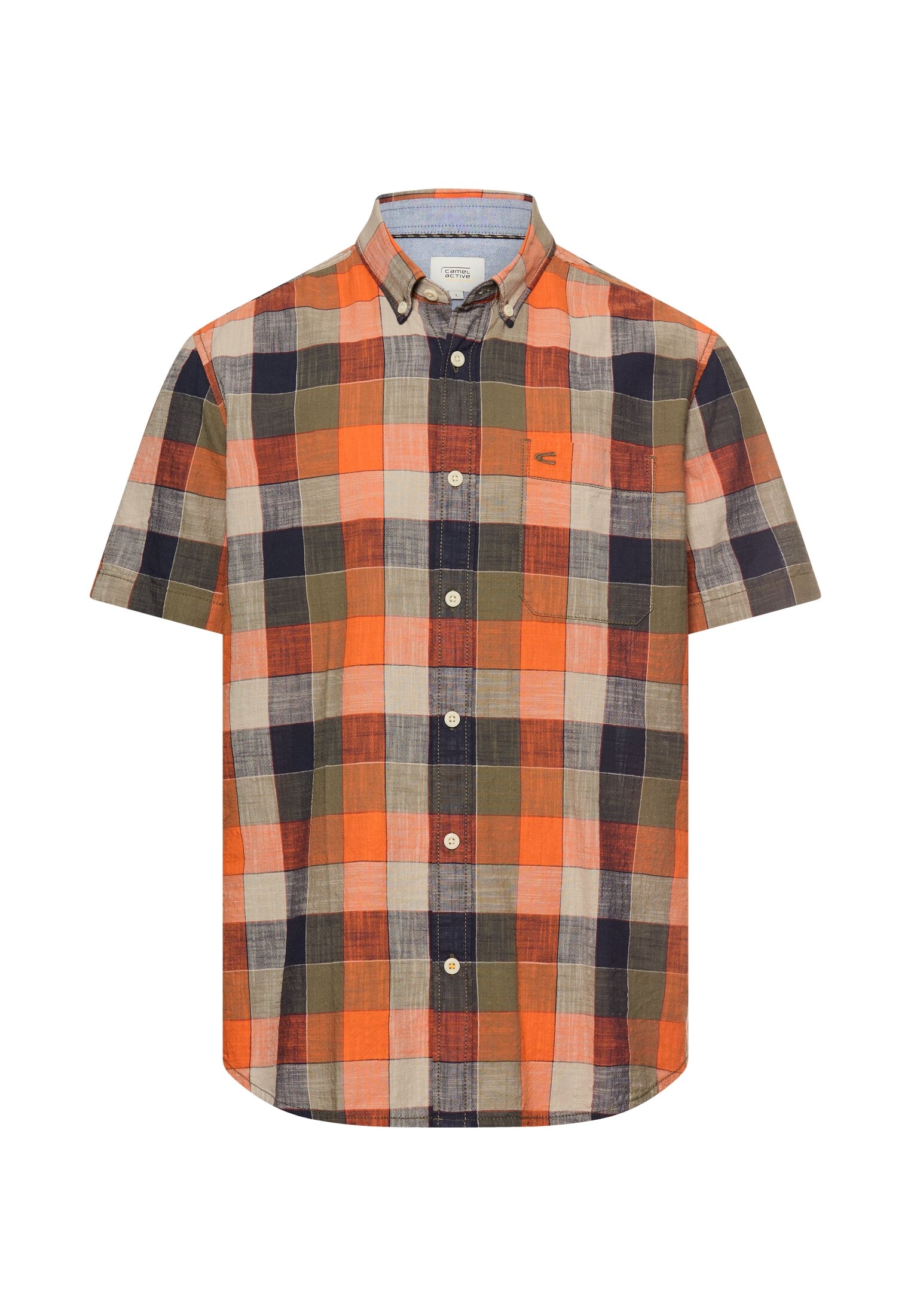 camel active Karohemd Kurzarm, mit Button-Down-Kragen günstig online kaufen