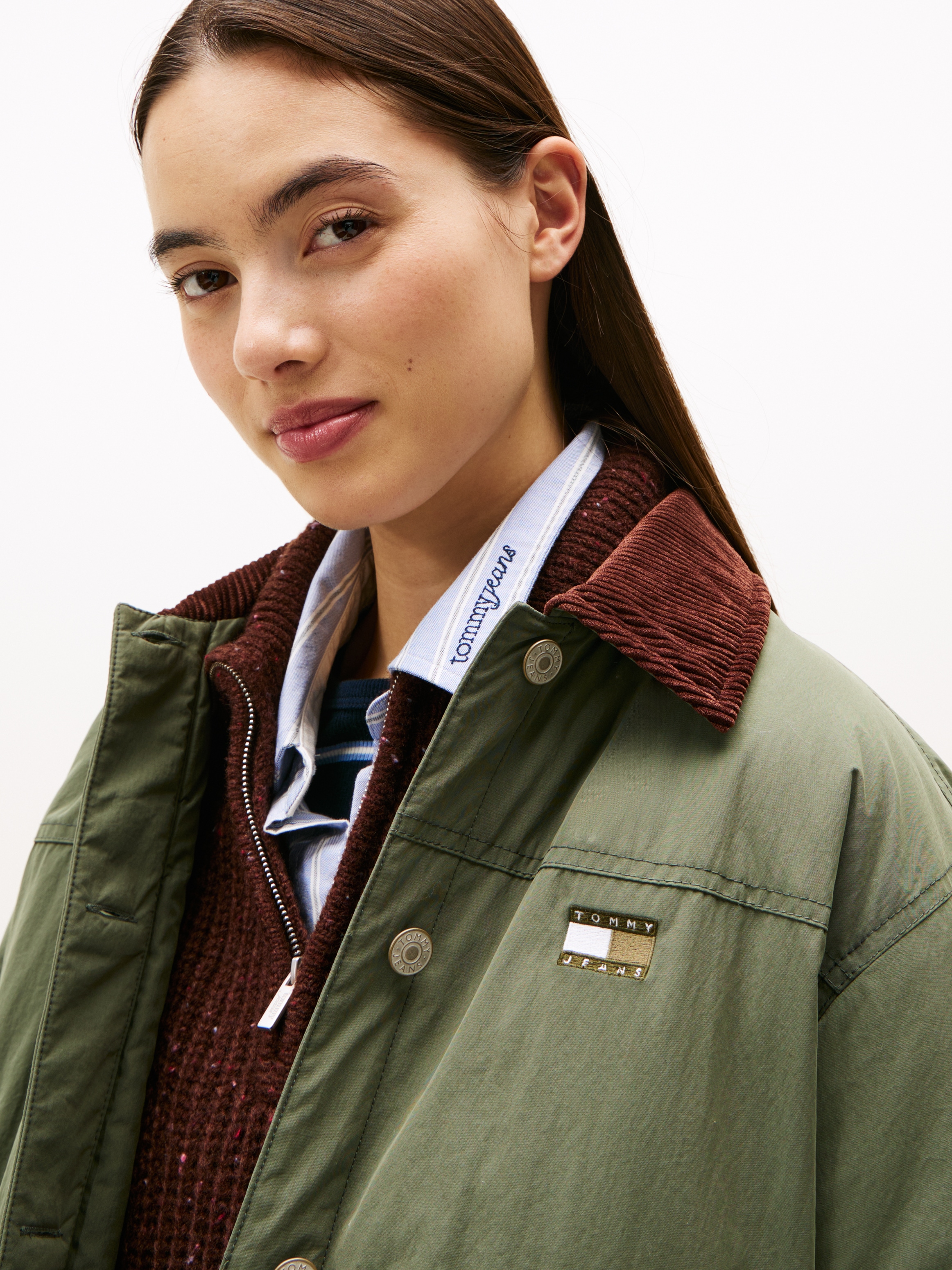 Tommy Jeans Outdoorjacke »TJW CORD COLLAR CHORE JACKET«