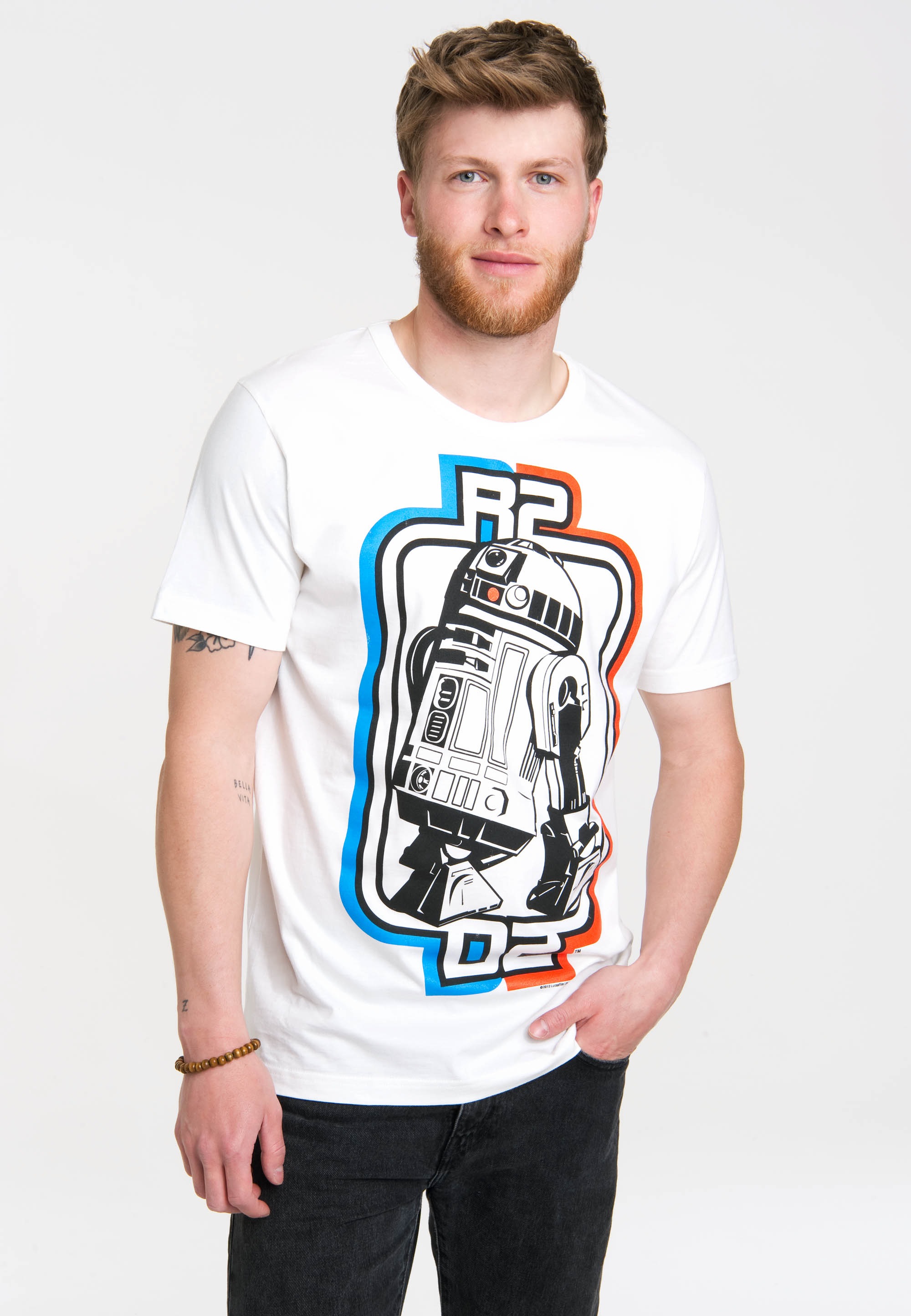 LOGOSHIRT T-Shirt »R2D2 Krieg der Sterne« mit auffälligem Print