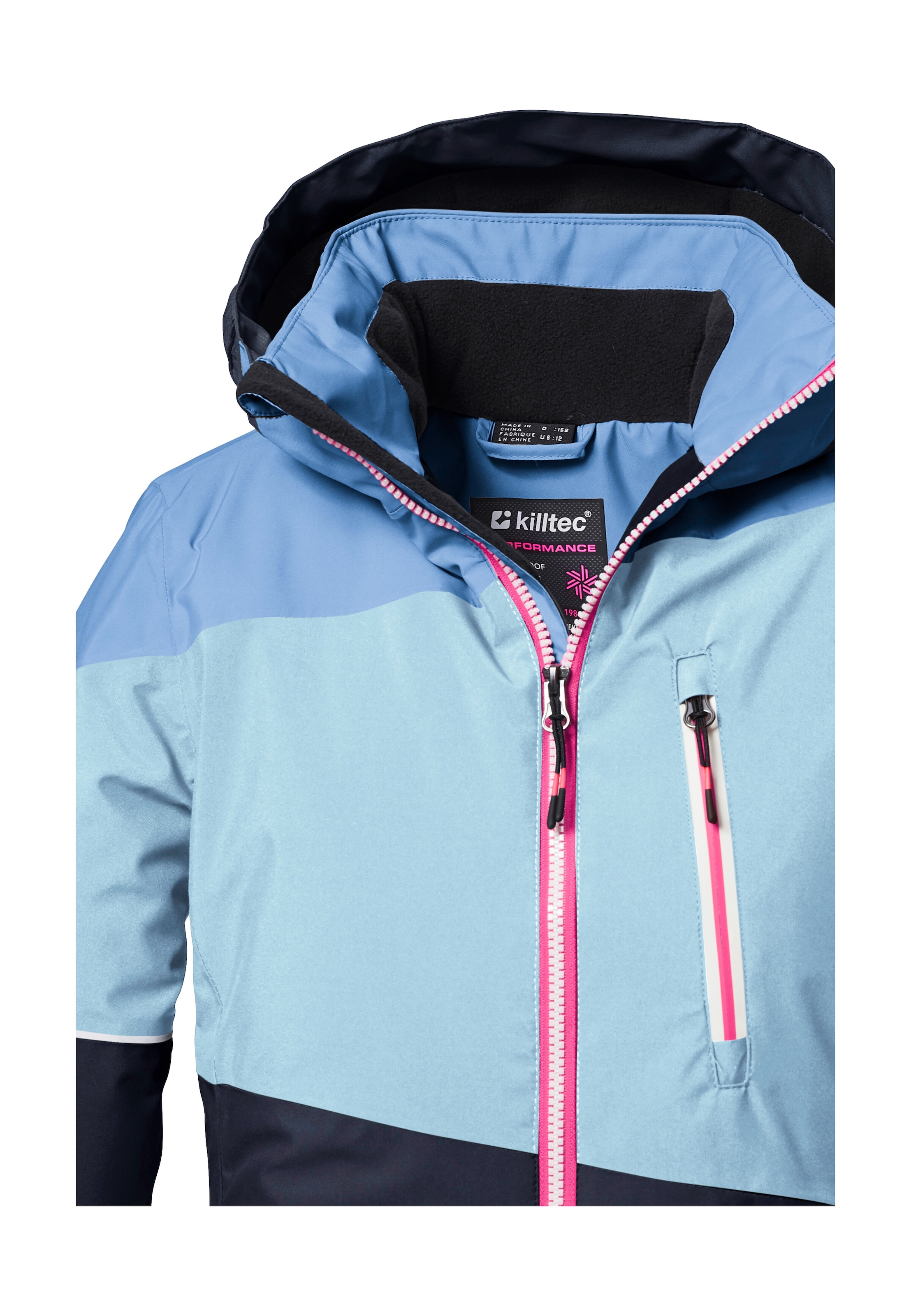 Killtec Skijacke »KSW 331 GRLS SKI JCKT«, Atmungsaktive, wasserdichte Jacke mit Fleece-Innenseite, Skipasstasche
