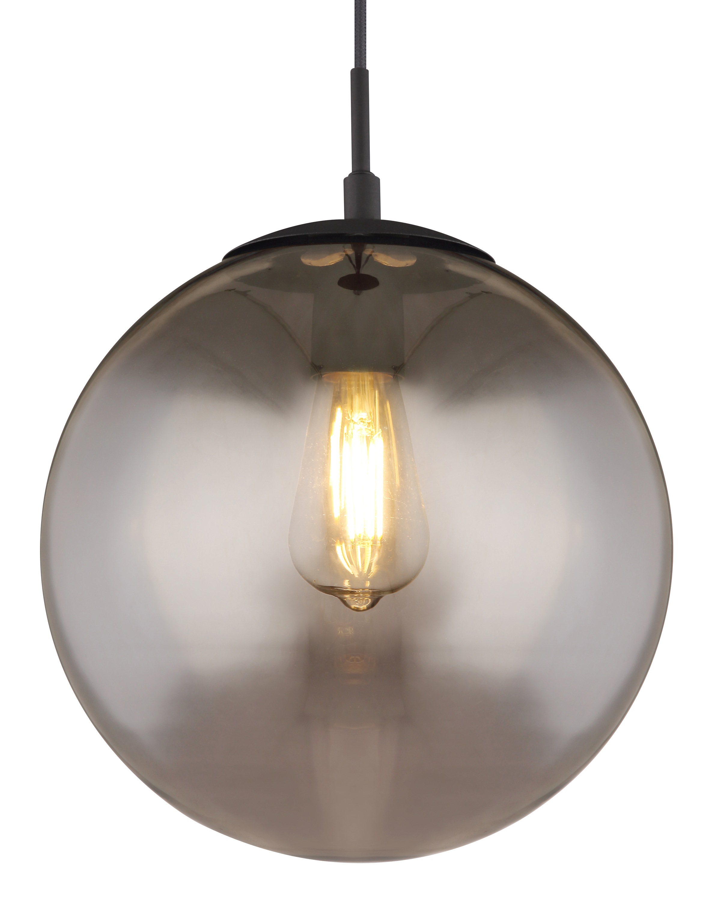 GLOBO LIGHTING Hängeleuchte »BLAMA« E27 1 Stk. Hängeleuchte Schwarz, Glas, E27