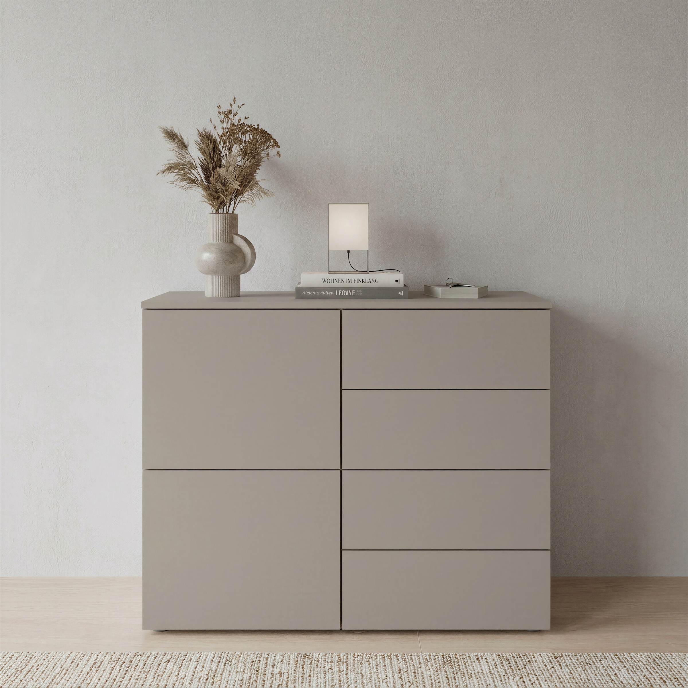 borchardt Möbel Kommode »Rova, Sideboard Breite 93 cm« Push-To-Open, verstellbare Einlegeböden, viel Stauraum, Breite 93cm