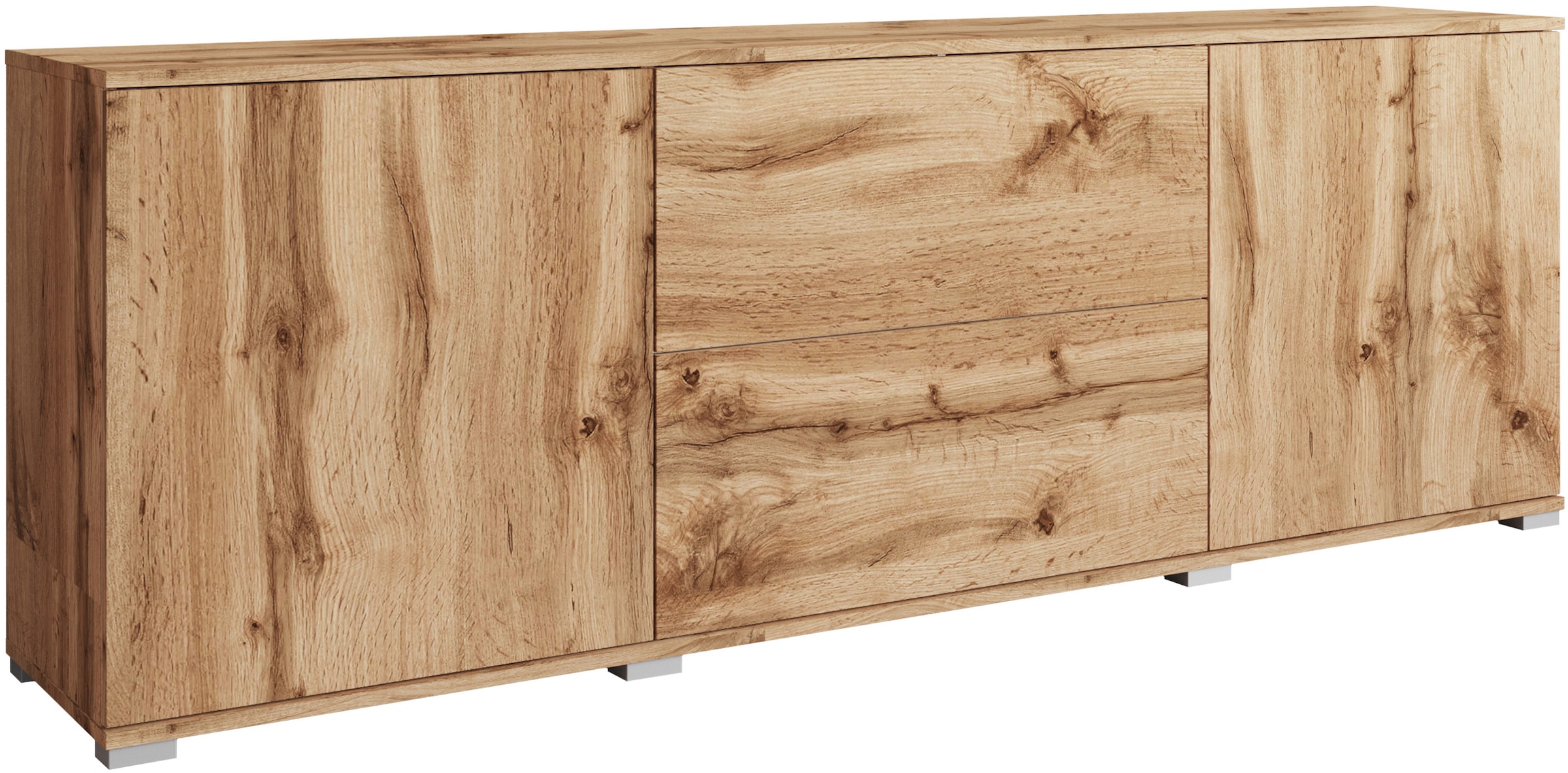 INOSIGN Lowboard »Kenia«, (1 St.), Der moderne TV-Schrank, mit 2 Türen und 2 Schubladen, Breite 180 cm