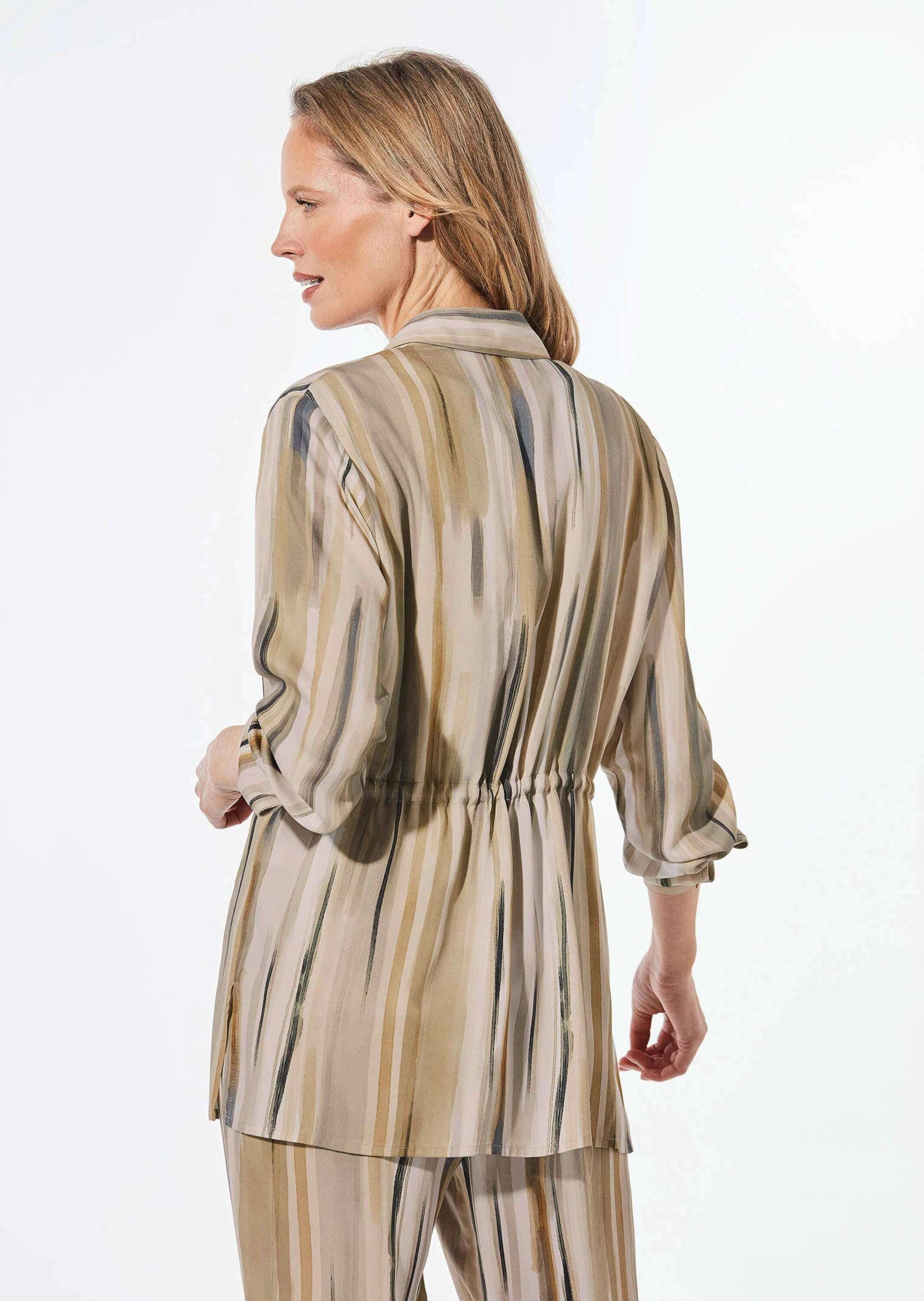GOLDNER Hemdbluse »Longbluse Longbluse mit Bindegürtel«