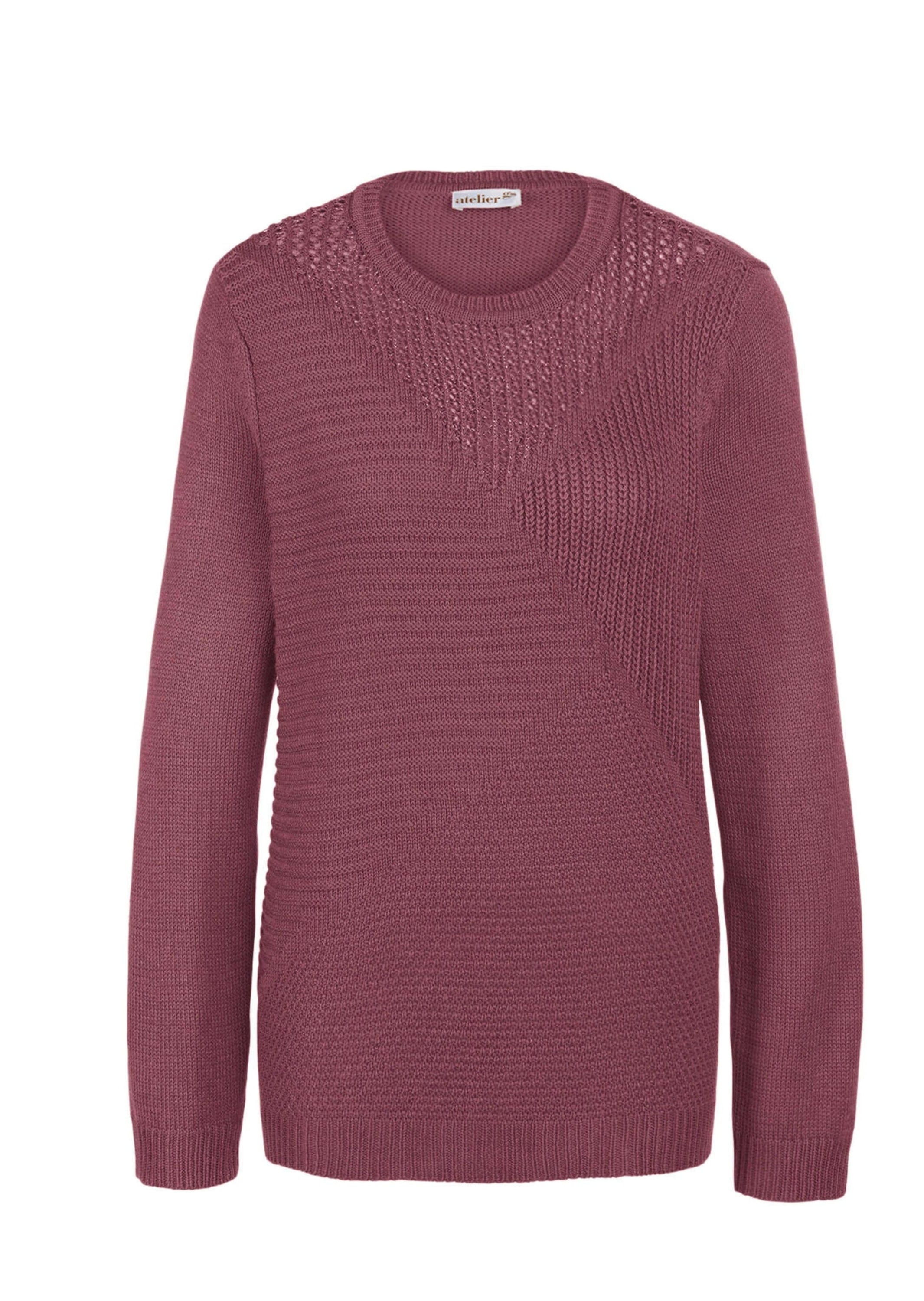 GOLDNER Strickpullover "Kurzgröße Eleganter Glanzpullover, Ajourmuster" Interessante Strickoptik mit Ajourmuster