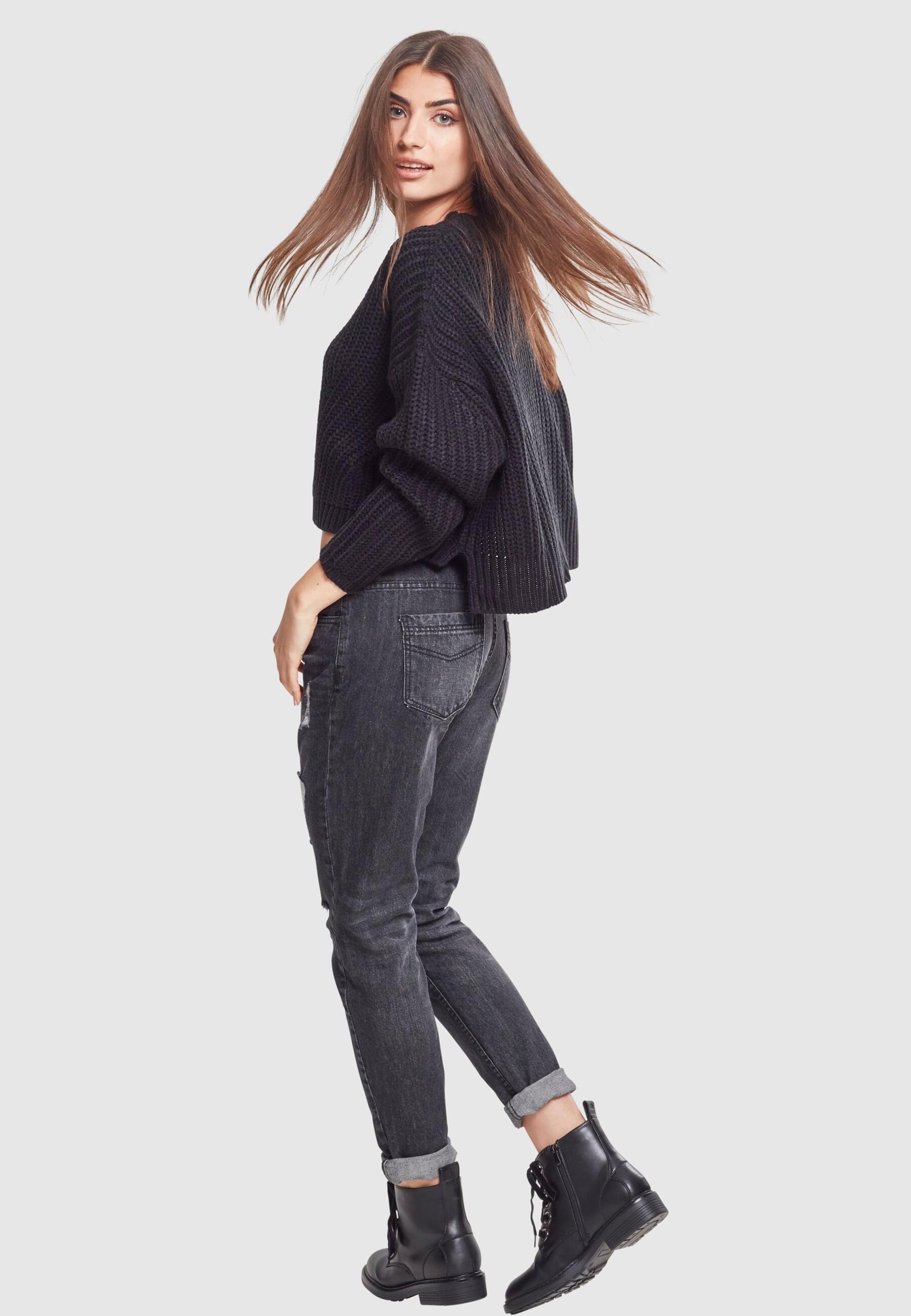 URBAN CLASSICS Rundhalspullover »Urban Classics Damen Ladies Wide Oversize Sweater«, (1 tlg.)