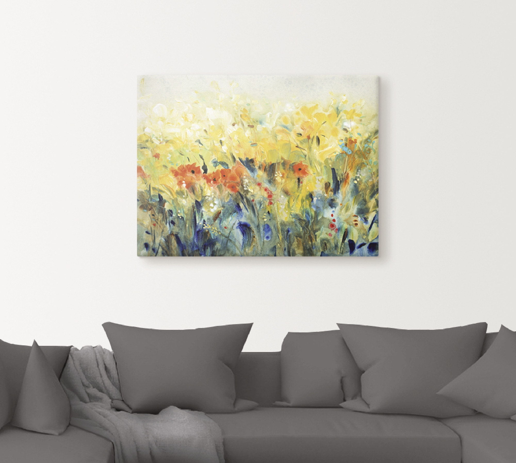 Artland Leinwandbild »Schwingende Blumen II«, Blumenwiese, (1 St.), auf Keilrahmen gespannt
