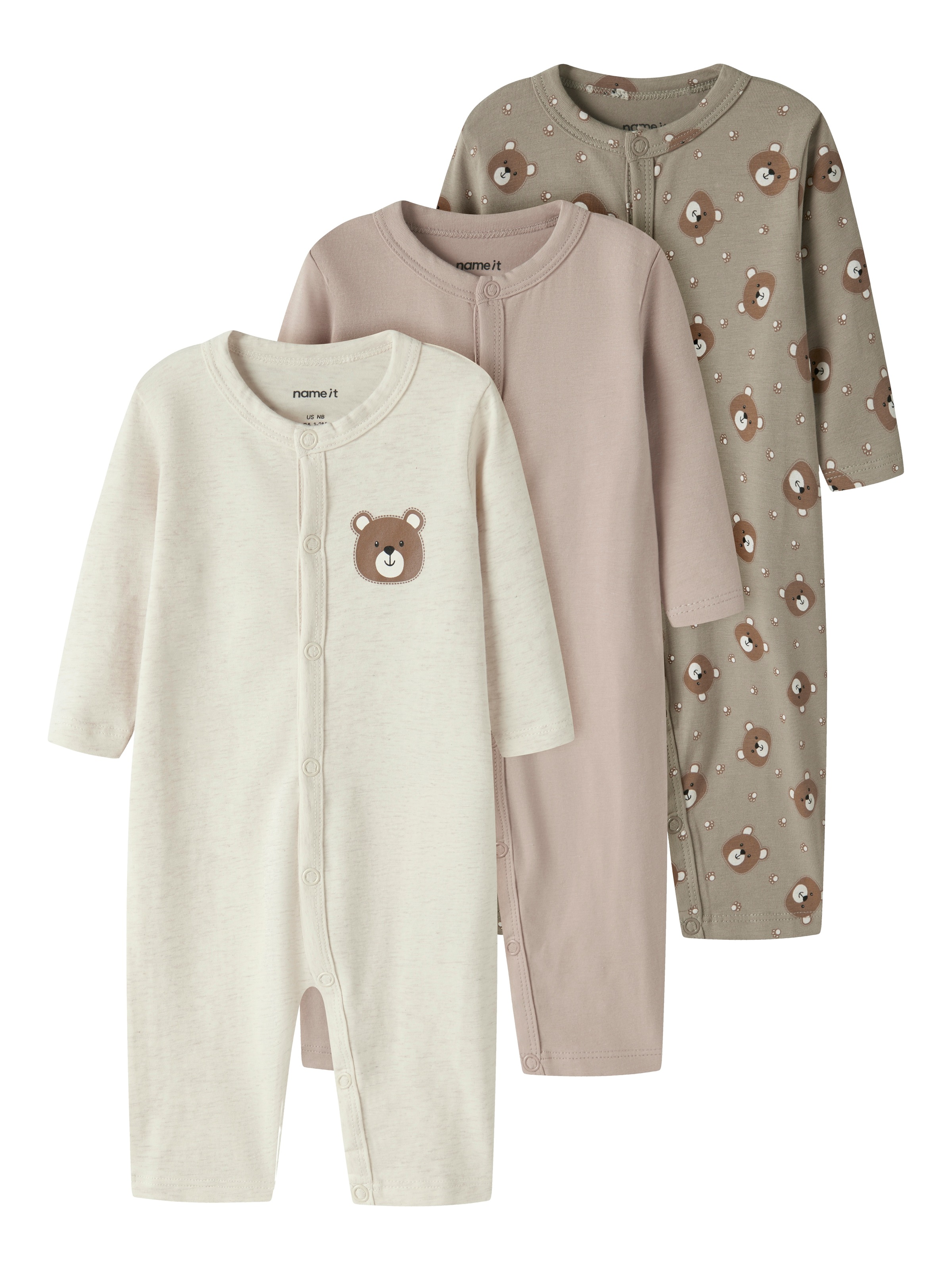Name It Schlafoverall »NBNNIGHTSUIT 3P AOP NOOS«, 3 Stk.

