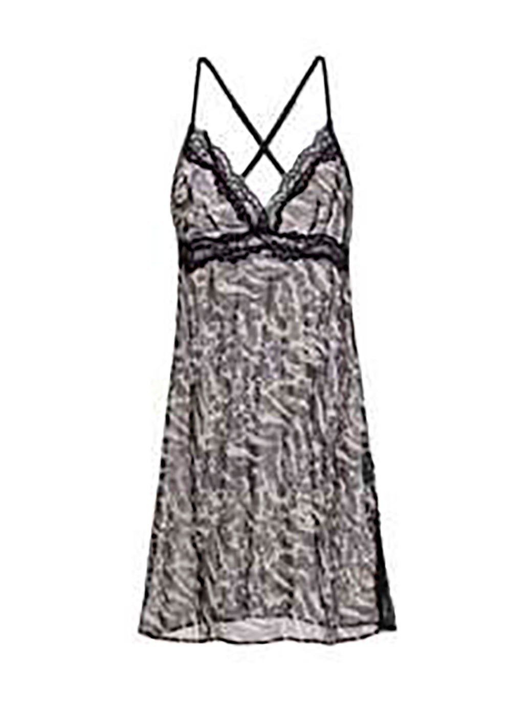 Dorina Negligé "ORIGINS-PRINT" Spitze am Ausschnitt und als Unterbrustband, günstig online kaufen