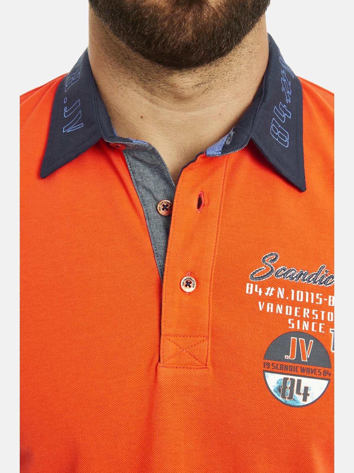 Jan Vanderstorm Poloshirt »Poloshirt KODEWIN«, (1 tlg.), mit maritimen Brustprint