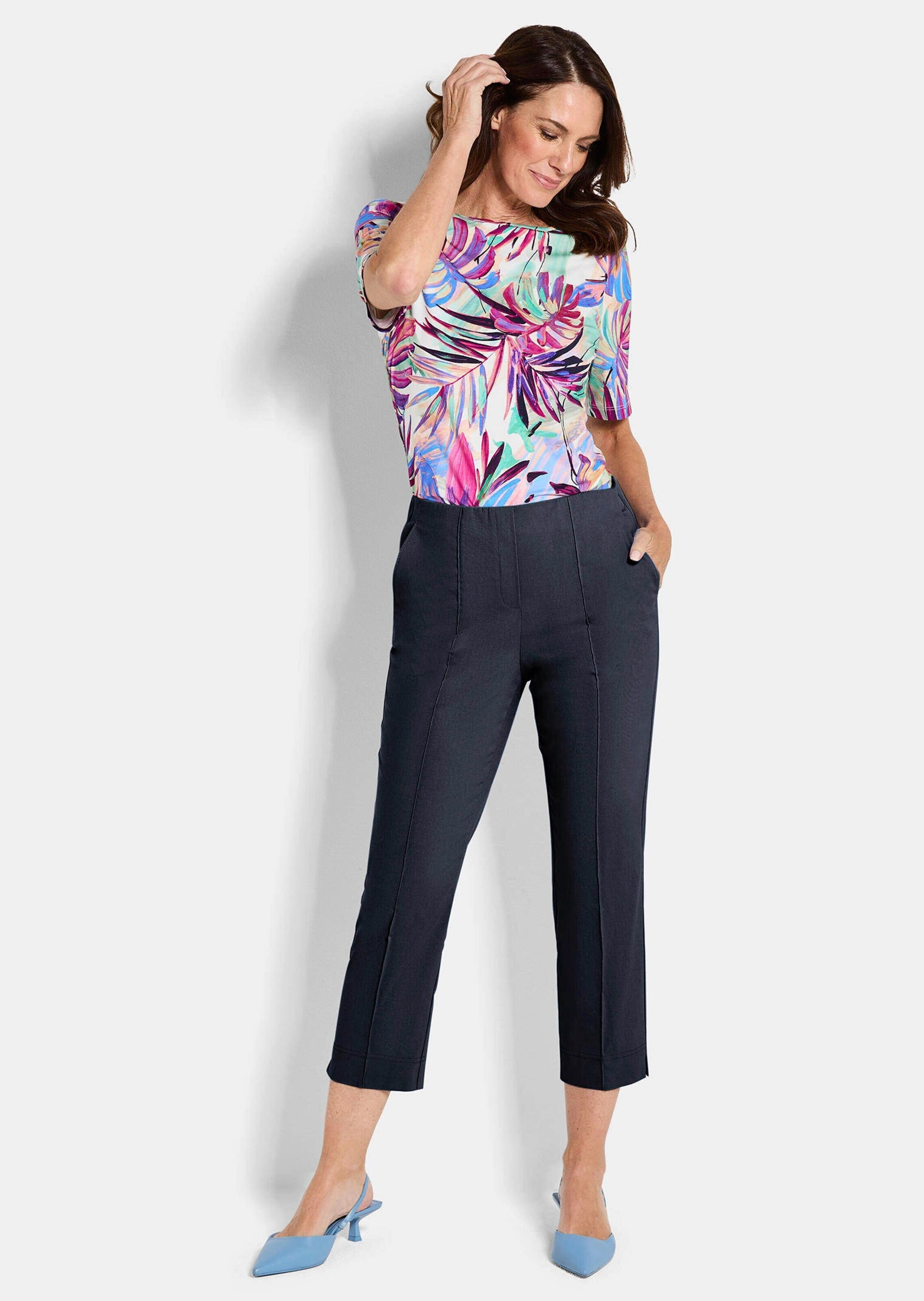 GOLDNER Stretch-Hose "7/8-Bengalinhose BELLA mit Biesen" günstig online kaufen