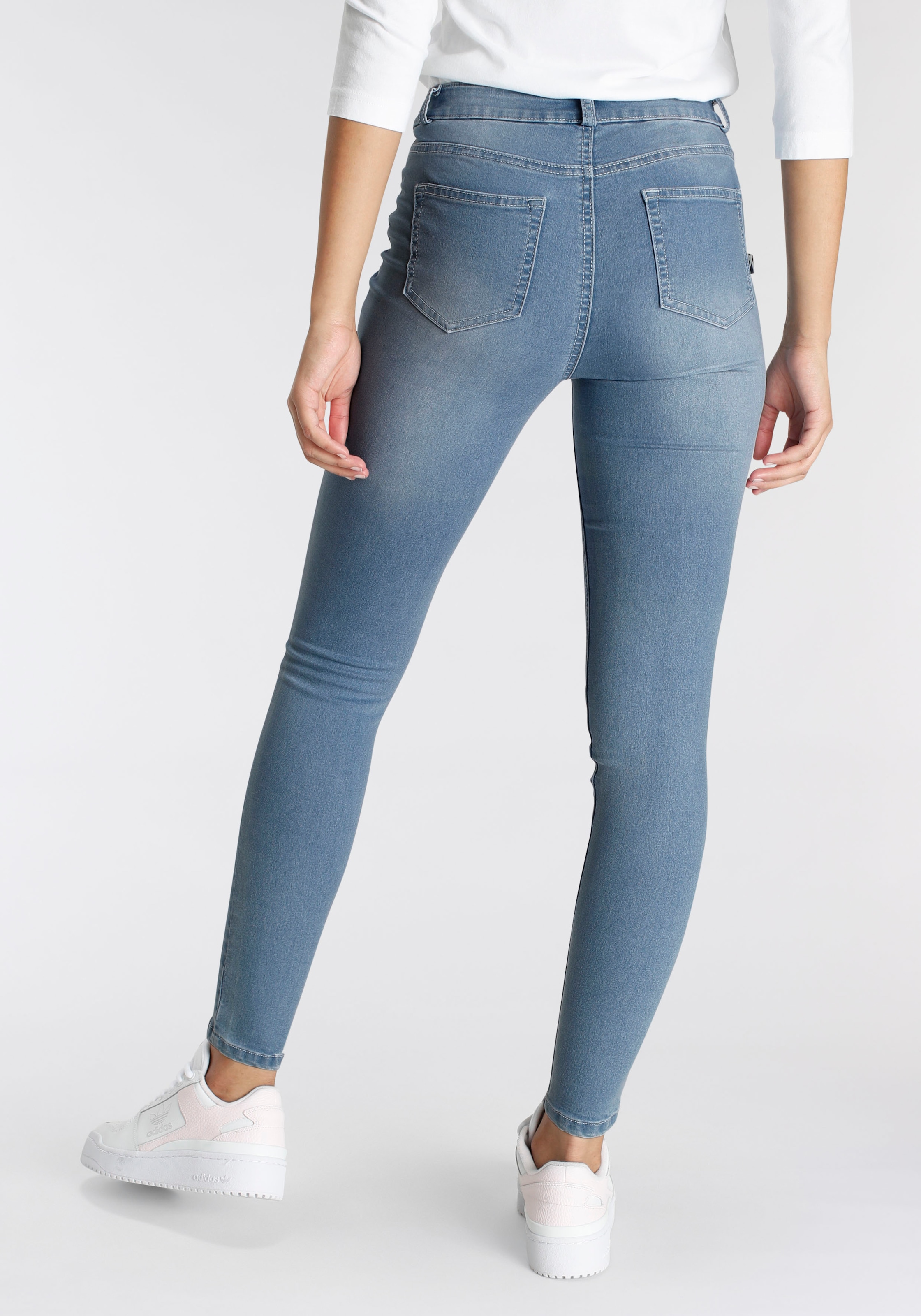 Arizona | Waist für Stretch«, BAUR Skinny-fit-Jeans High kaufen »Ultra