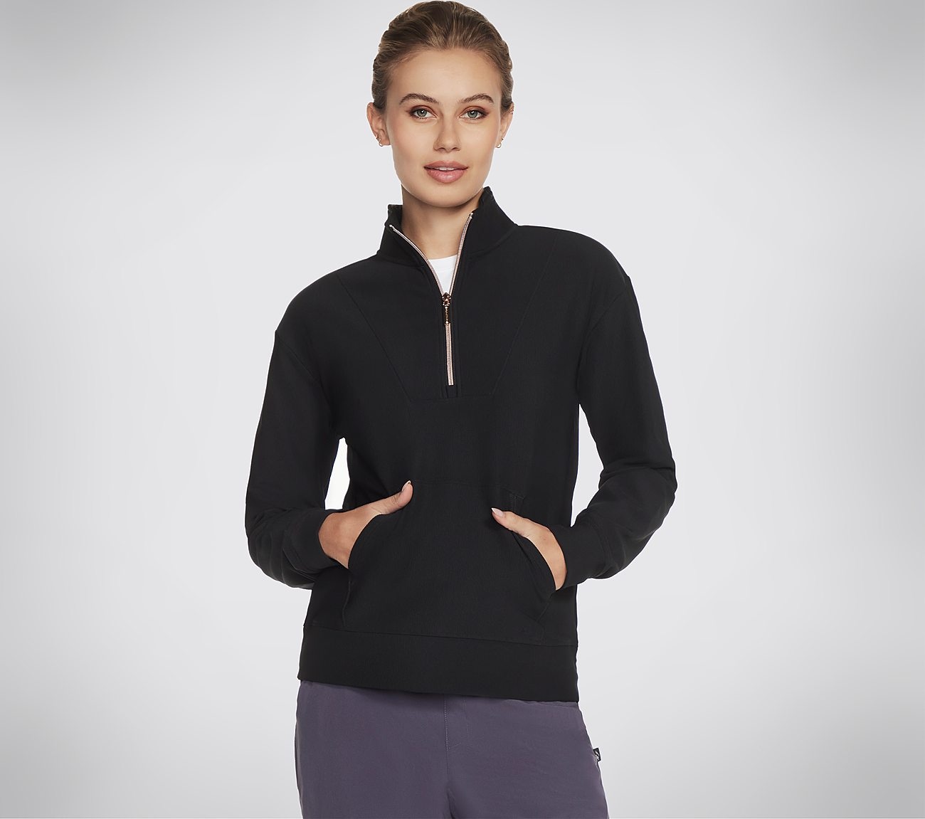 Skechers Rollkragenpullover "GOLUXE RIB 1/4 ZIP" günstig online kaufen