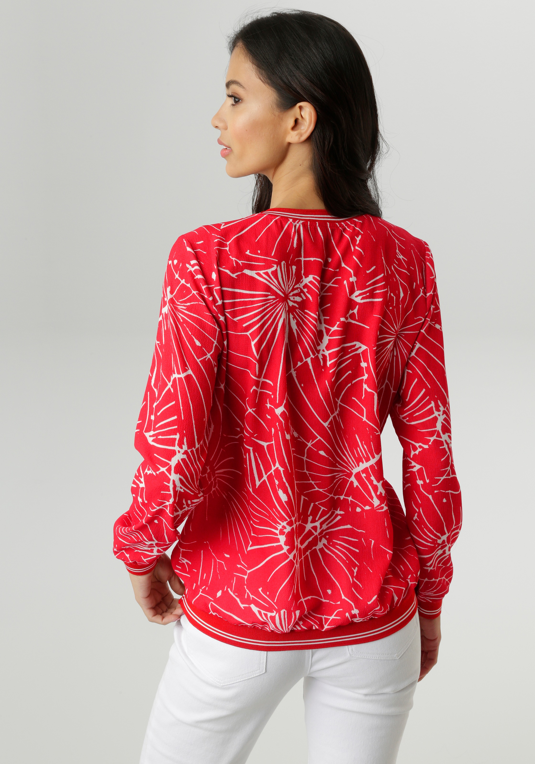 Aniston SELECTED Shirtbluse, mit sportiven Bündchen - NEUE KOLLEKTION günstig online kaufen