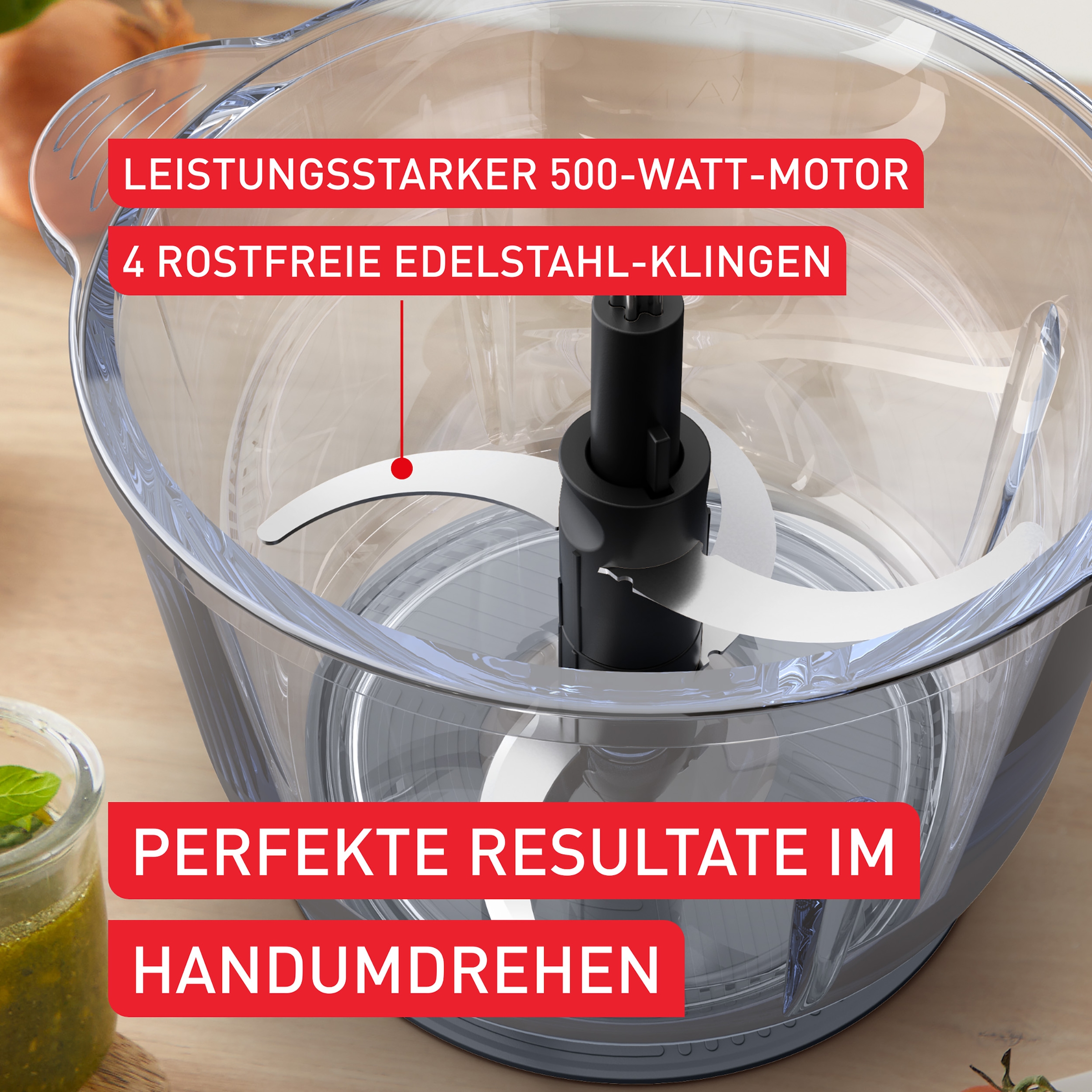 Tefal Zerkleinerer »MB6031 Choppeor«, 500 W, 2 Geschwindigkeiten, 4 Edelstahlklingen