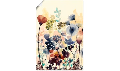 Artland Wandbild »Sonnengetrocknete Blüten I«, Blumenwiese, (1 St.), in vielen Größen... kaufen