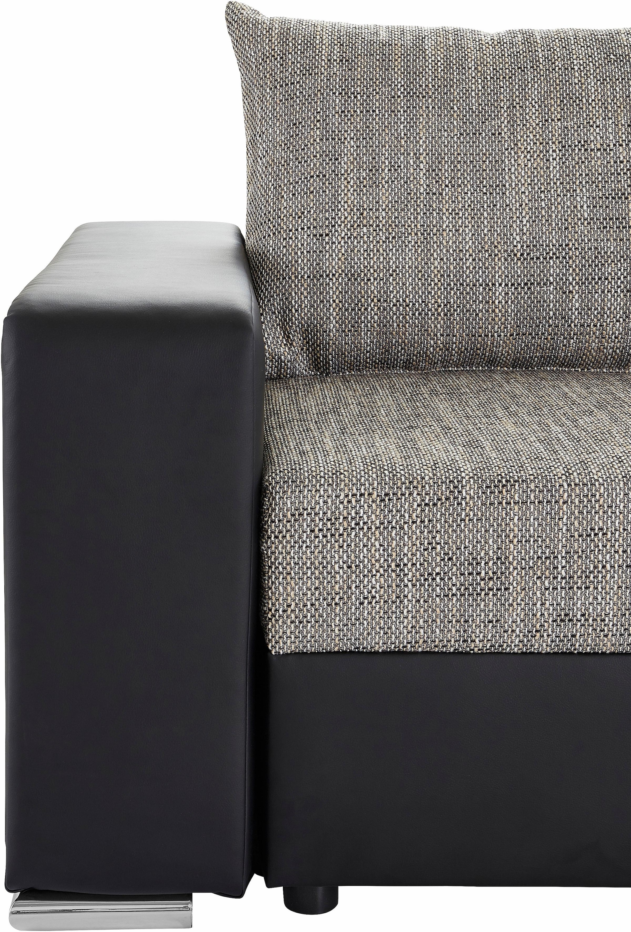 COLLECTION AB Ecksofa »John L-Form«, mit Bettfunktion, Bettkasten und integriertem Regal