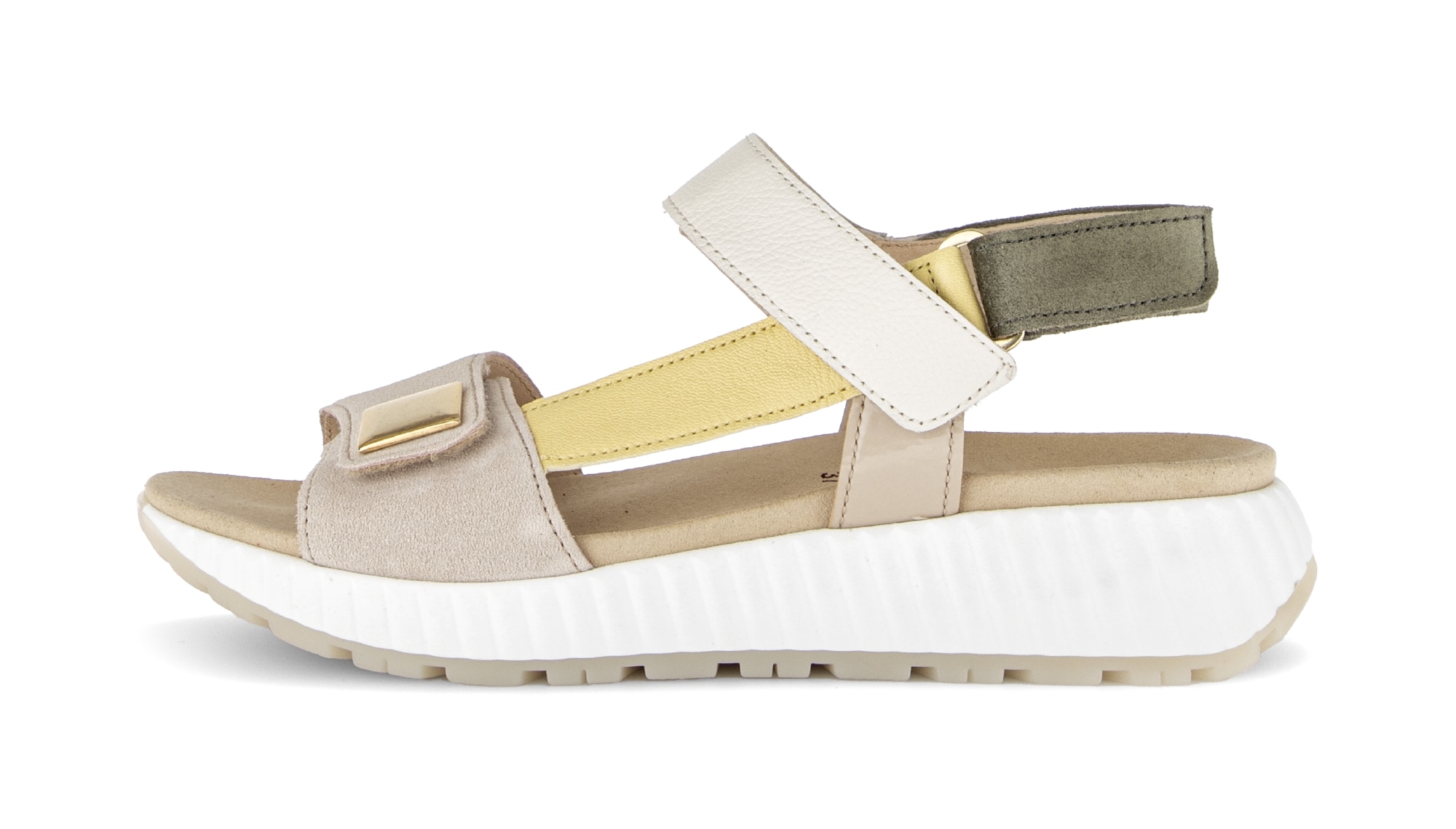 Gabor Keilsandalette  Riemchensandale, Sommerschuh mit edlem Schmuckelement