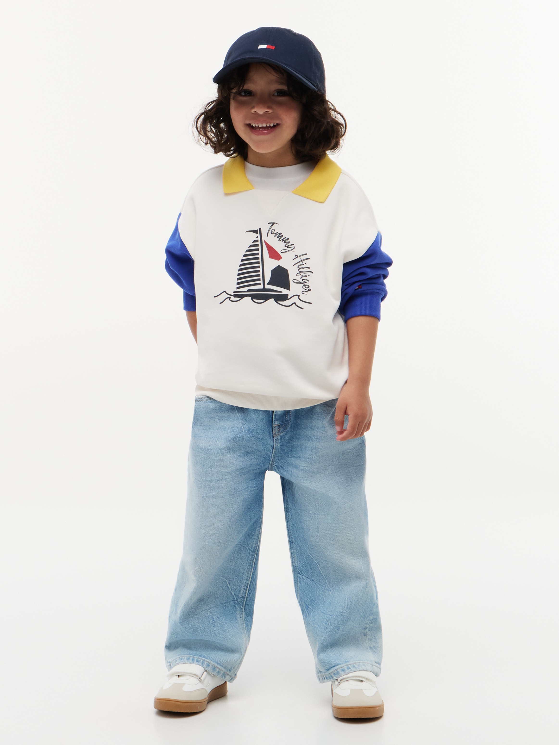 Tommy Hilfiger Weite Jeans Weites Bein, bequeme Passform für Babys & Kinder