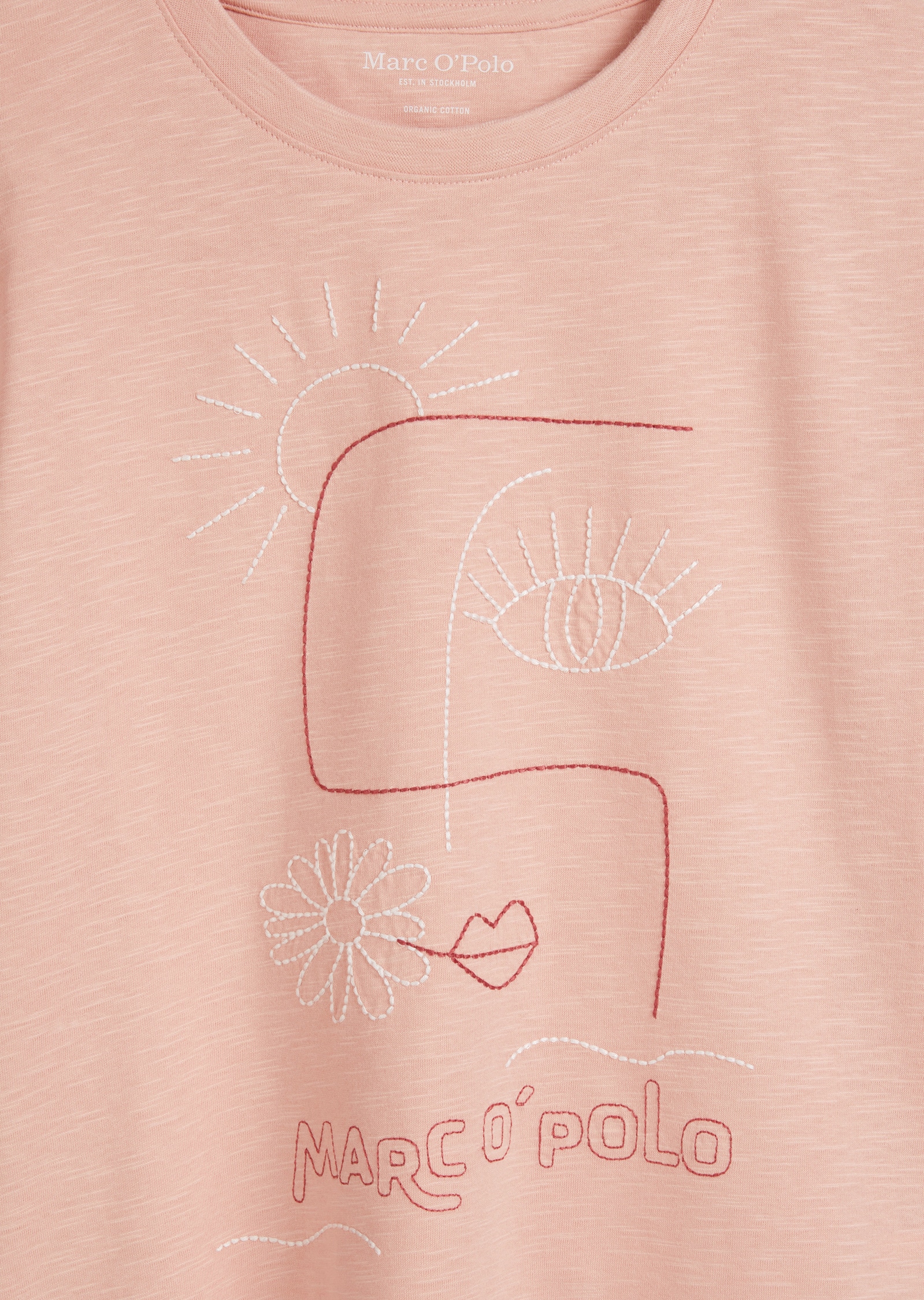 Marc O'Polo T-Shirt »mit dekorativer Stickerei«