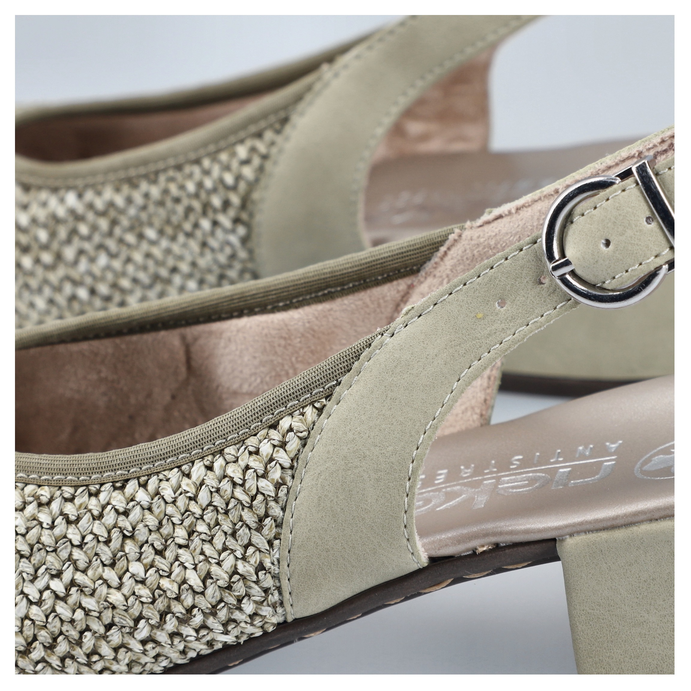 Rieker Slingsandale  Sommerschuh, Festtagsschuh, Blockabsatz, mit Riemchen