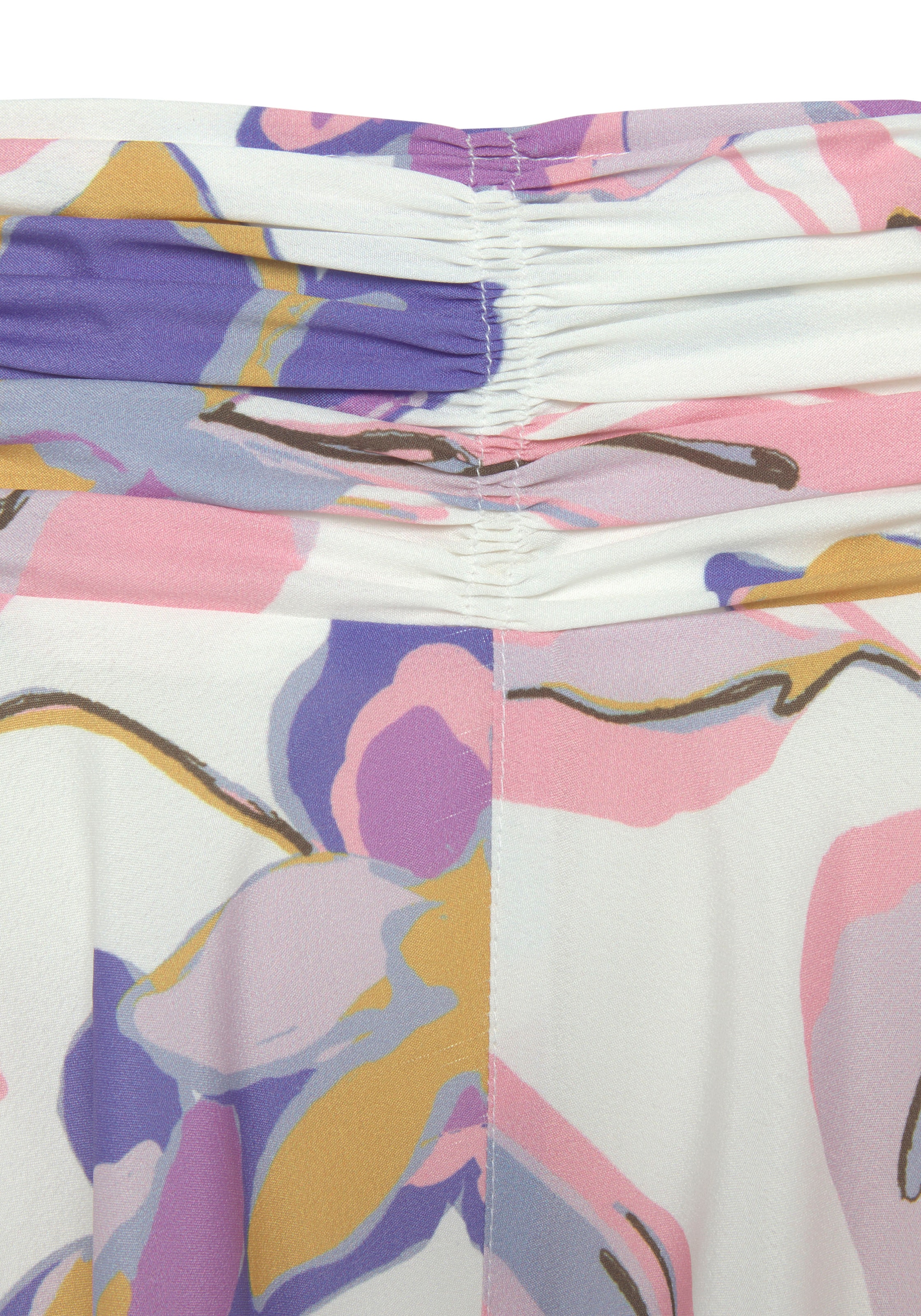 LASCANA Strandhose, mit floralem Alloverdruck und Taschen, elastisch,  lockere Passform bei OTTOversand