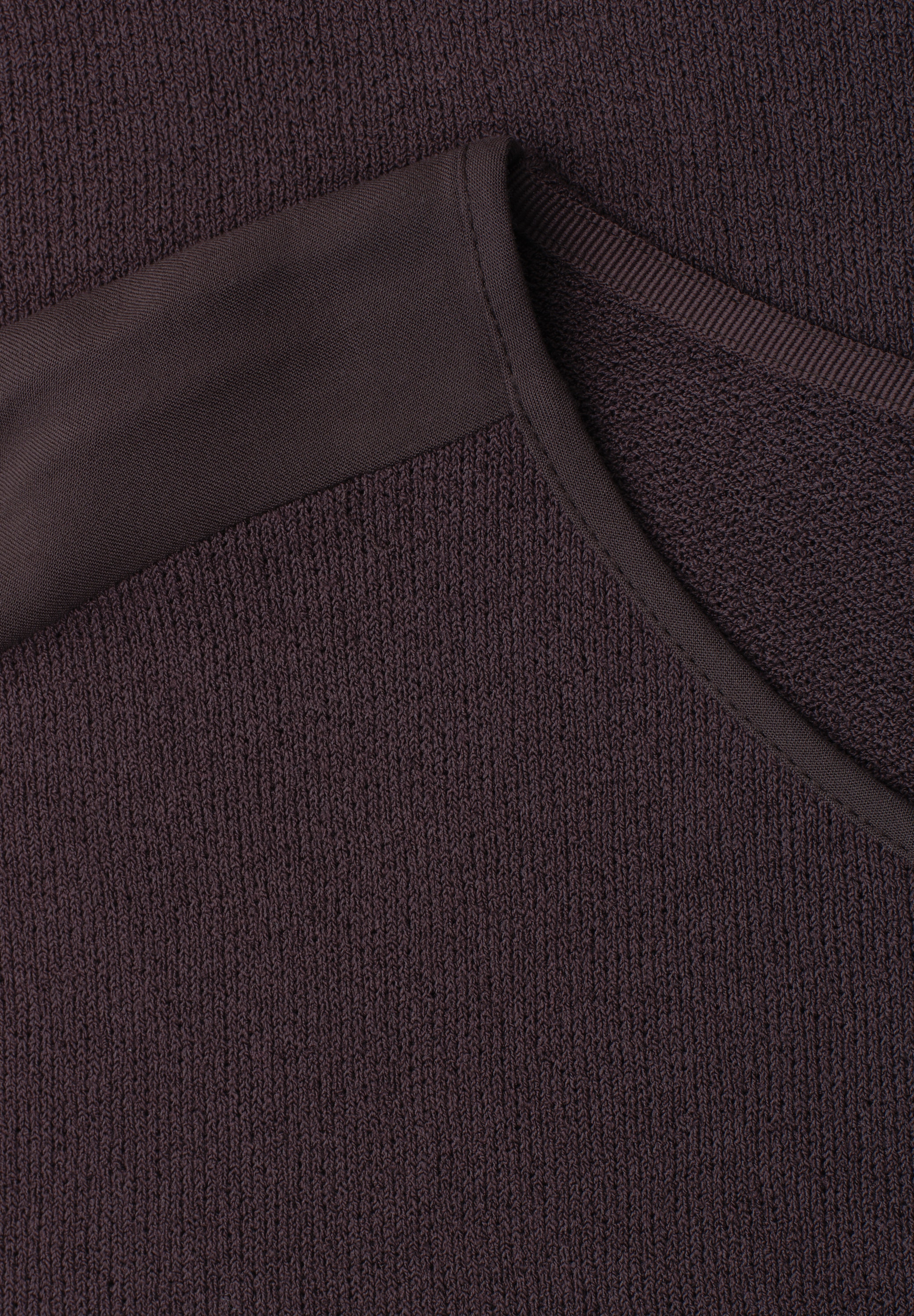 STREET ONE Shirttop unifarben, Sommershirt, in Strick-Optik