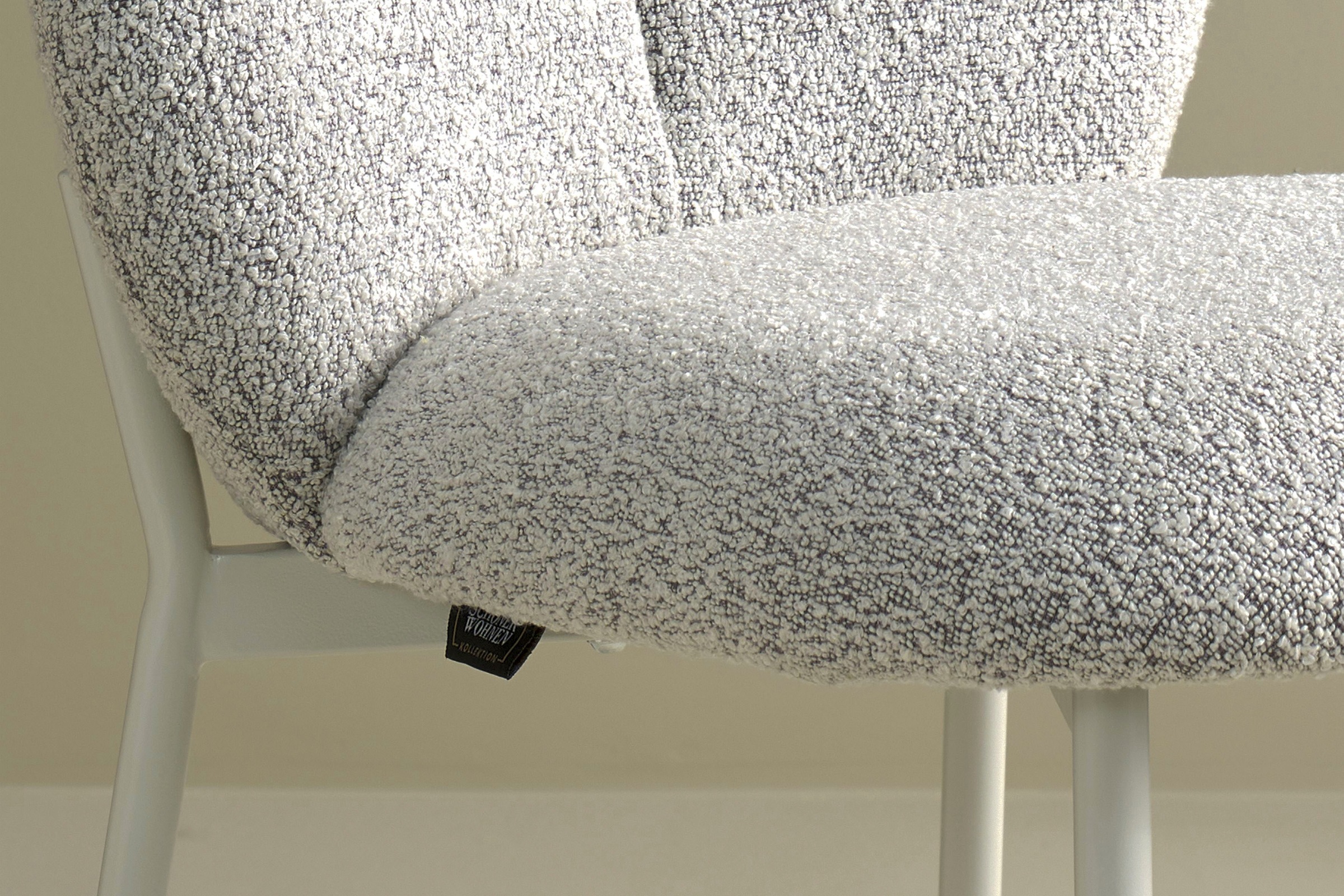 SCHÖNER WOHNEN-Kollektion 4-Fußstuhl »FORDE« (Set) 2 Stk.Bezug Bouclé, Untergestell Metall pulverbeschichtet