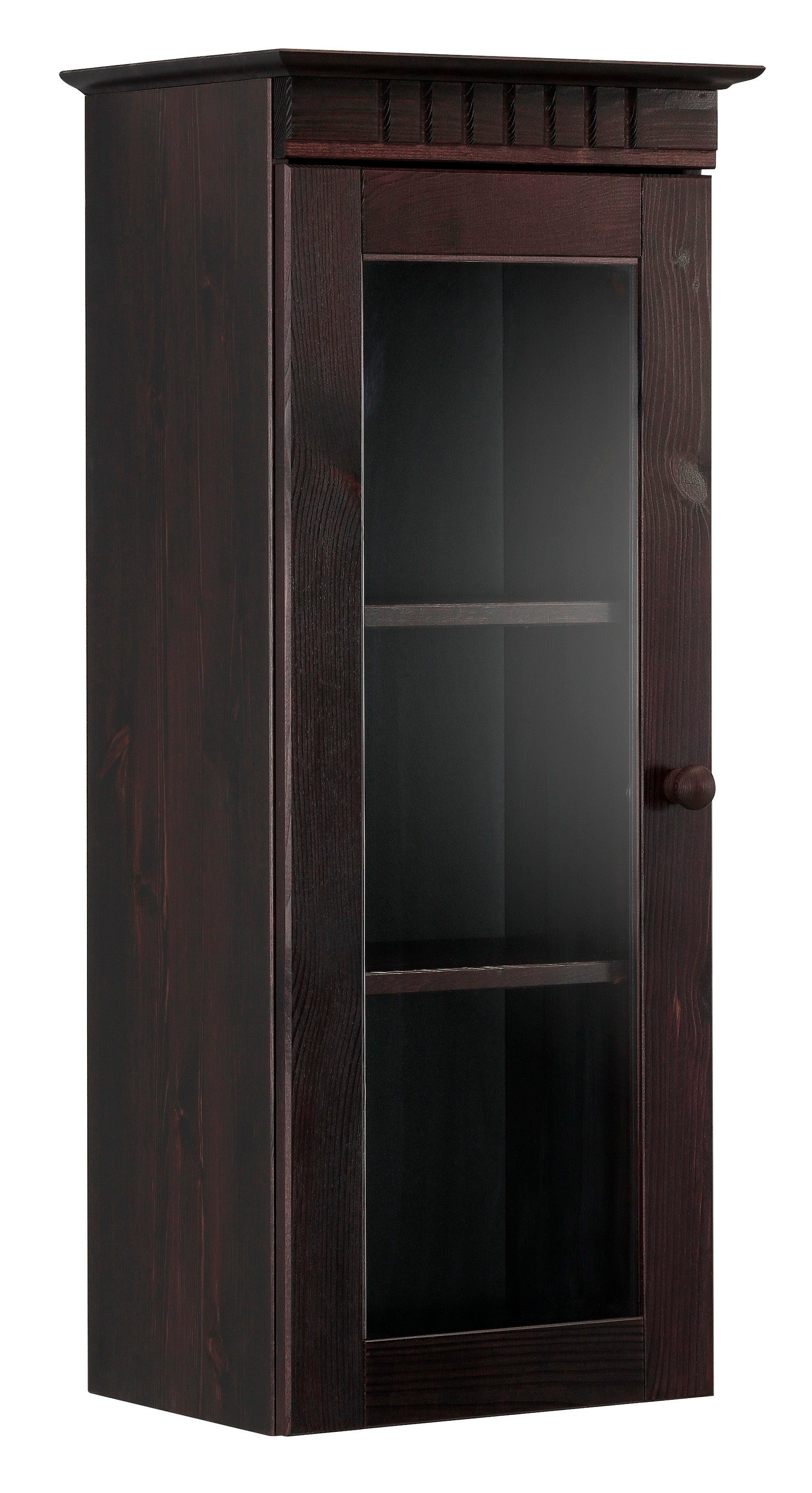 OTTO home Hängevitrine "Cubrix, wahlweise mit oder ohne Glastür" aus schönem massivem Kiefernholz, Breite 35 cm, Höhe 85 cm