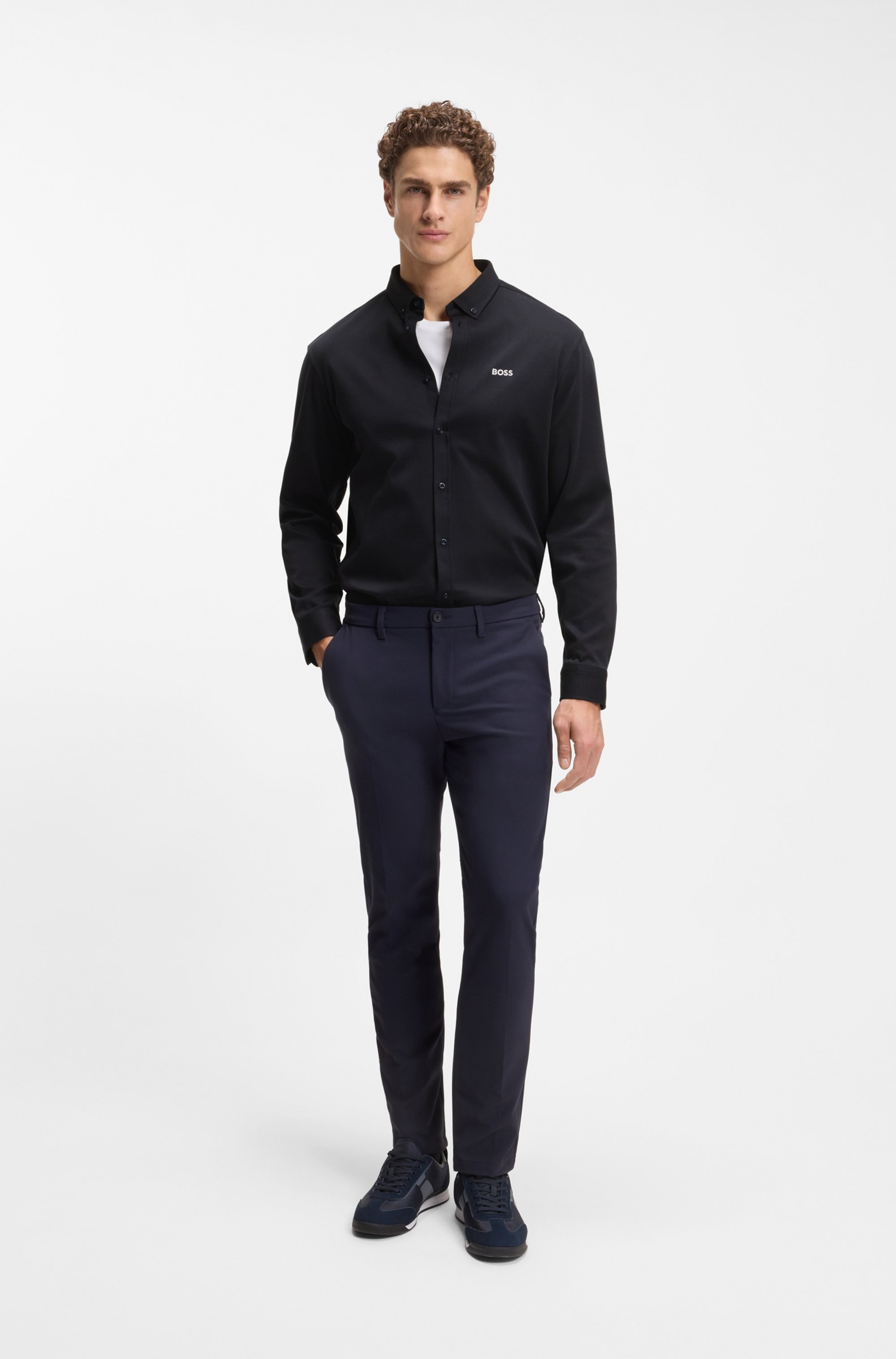 Boss Motion 10263169 Shirt Green Dark Blue L 3