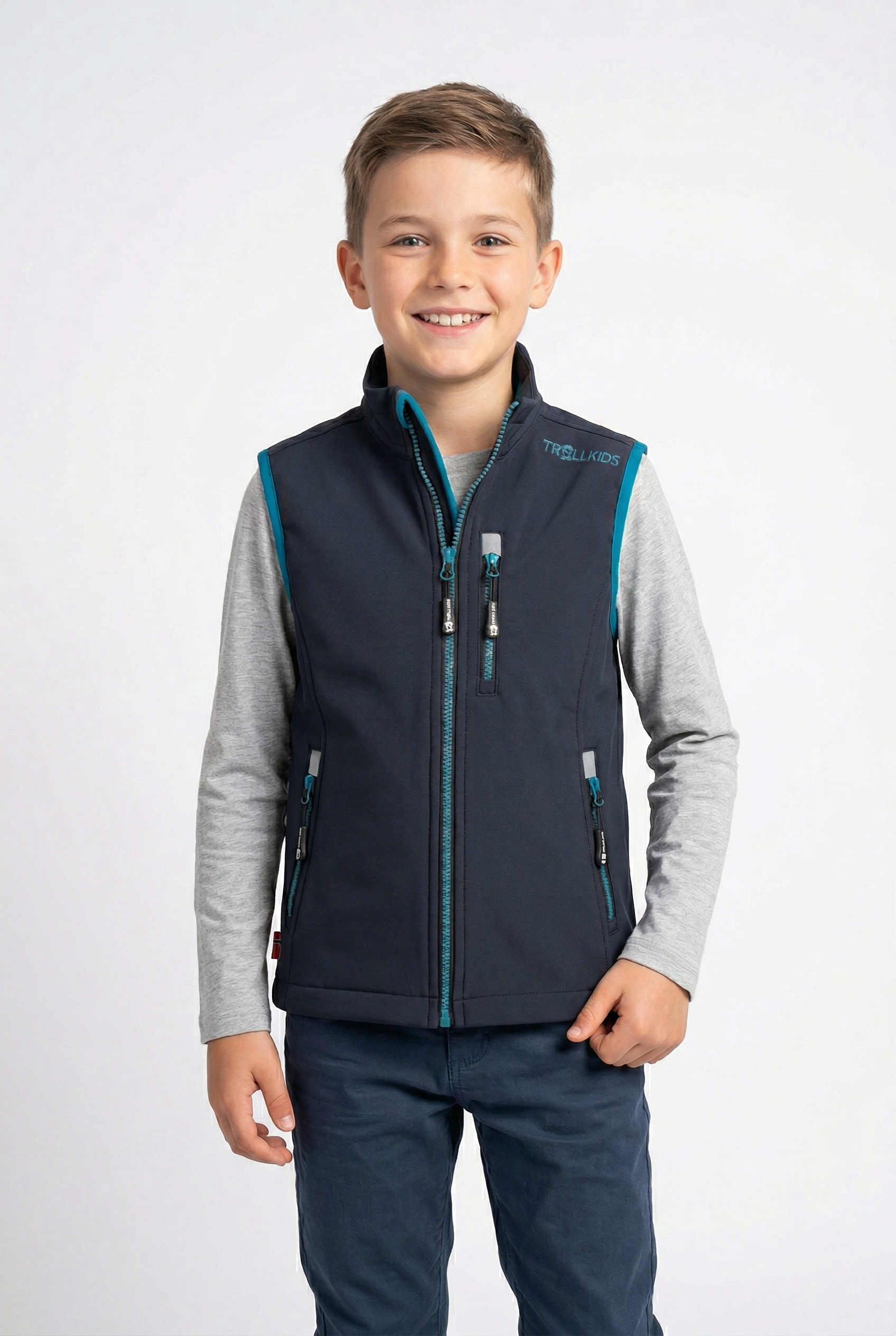 TROLLKIDS Softshellweste "KIDS TROLLFJORD VEST" für Kinder und Jugendliche geeignet, atmungsaktives Material