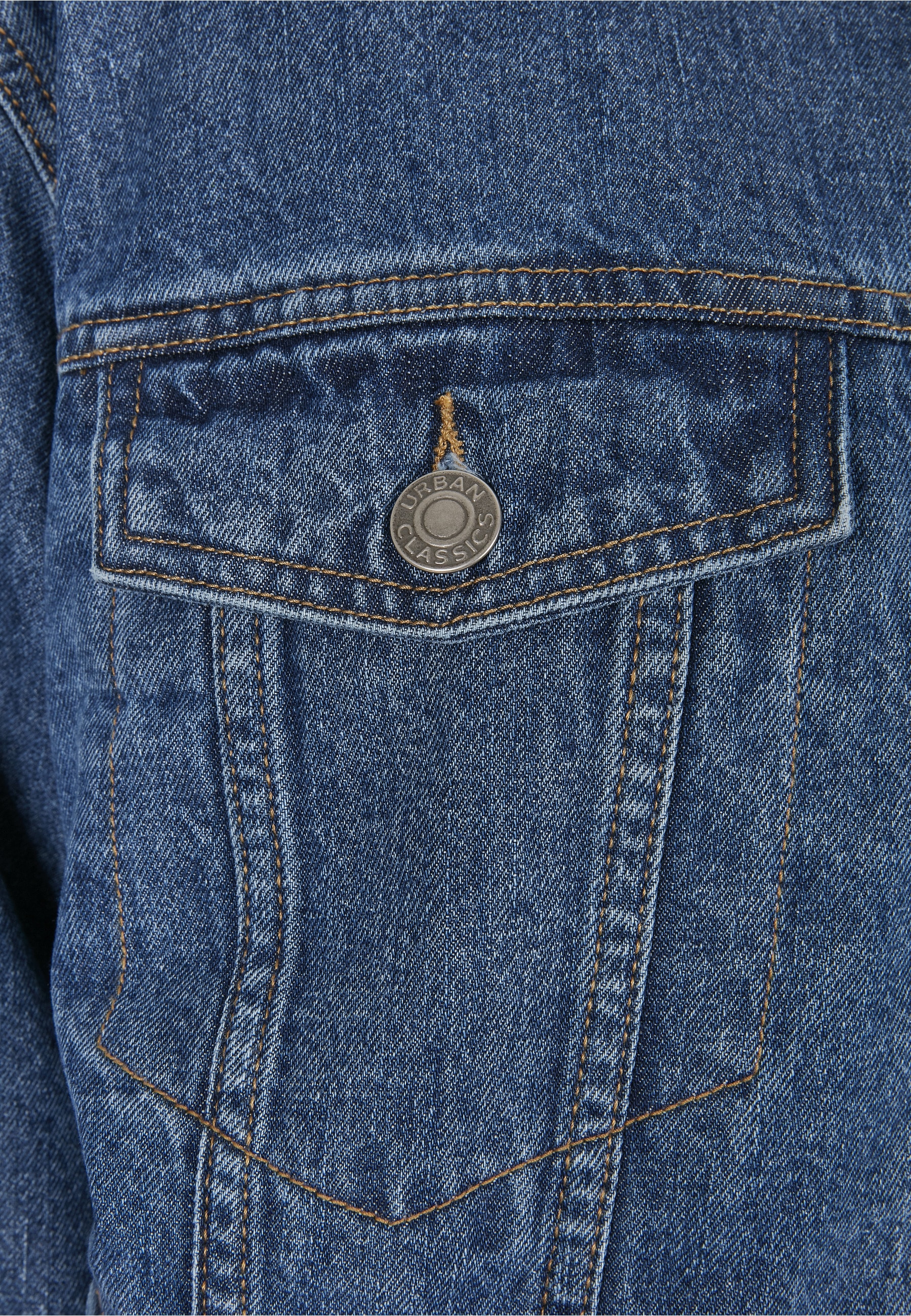 URBAN CLASSICS Jeansjacke »Urban Classics Damen Ladies Oversized Sherpa Denim Jacket« 1 Stk. tlg. ohne Kapuze