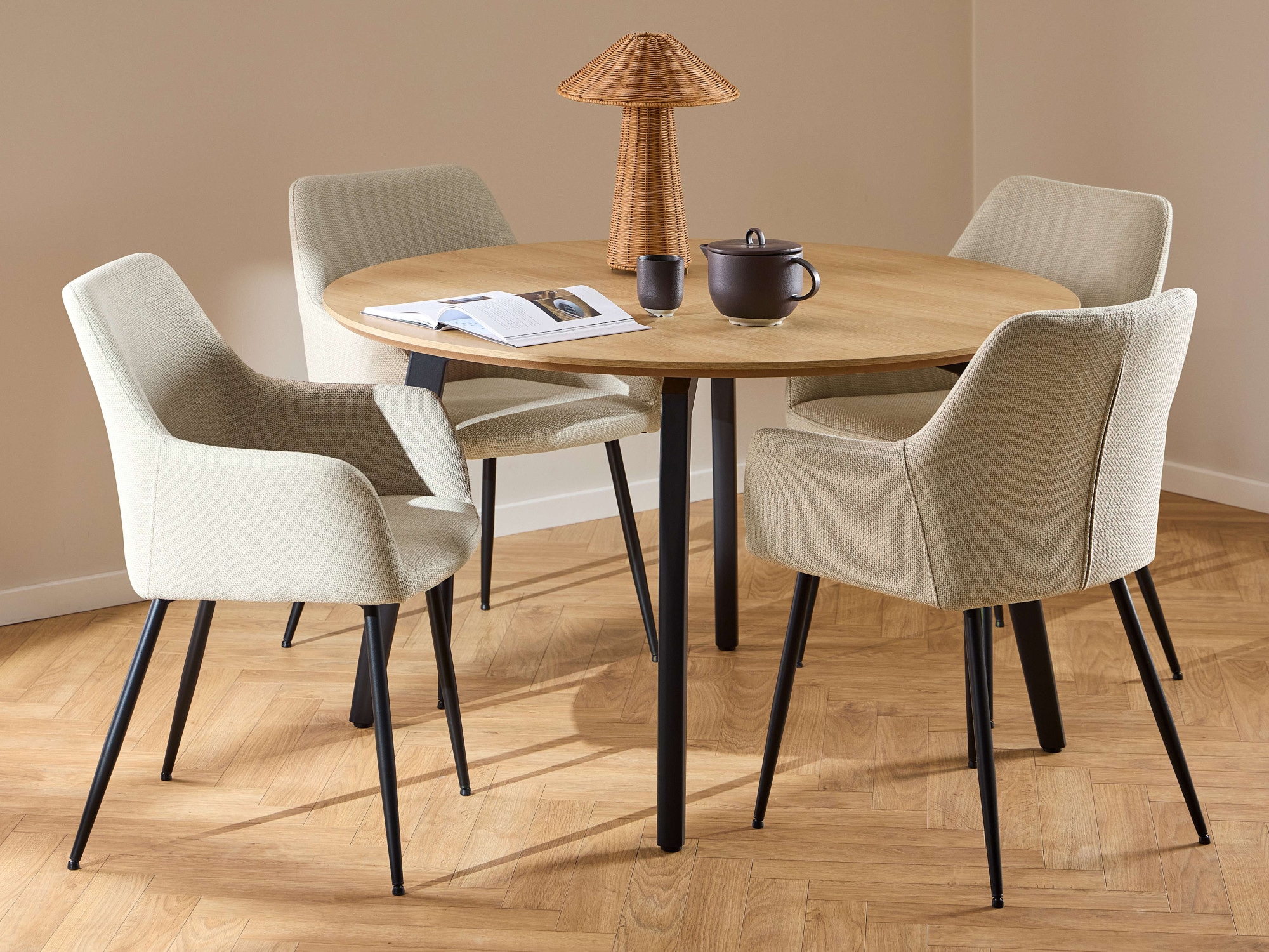 ACTONA GROUP Esszimmer-Set "Essgruppe, Speisetisch mit Wohnzimmerstühlen", günstig online kaufen