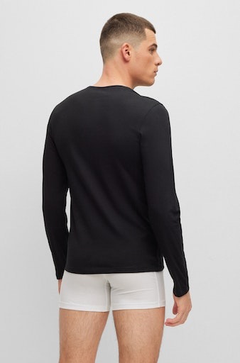 BOSS Langarmshirt »longsleeve-Shirt R-Neck Classic COTTON 3pcs/pack«, (3 tlg.), mit BOSS Logo-Schriftzug
