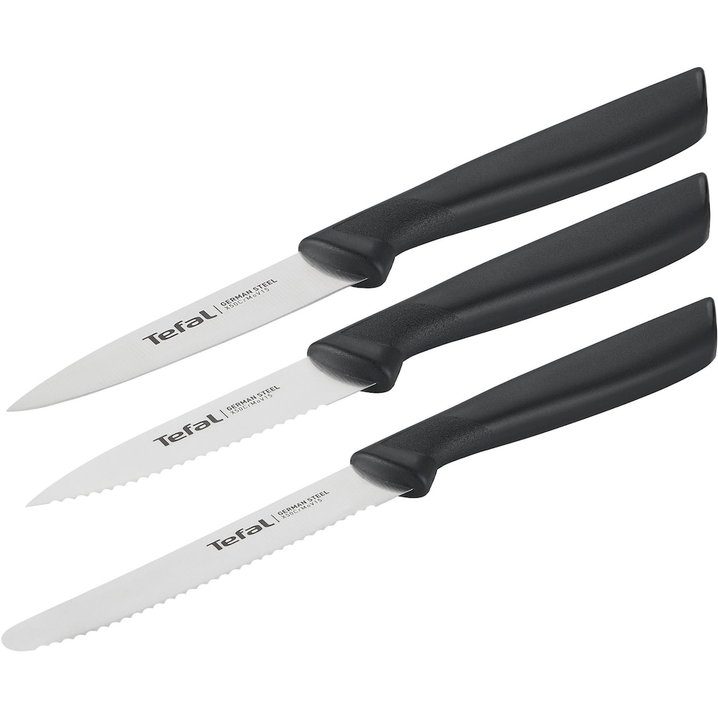 Tefal Messer-Set »K2733S Colorfood«, (Set, 3 tlg.), Edelstahl, korrosionsbeständig, ergonomisch, sicher