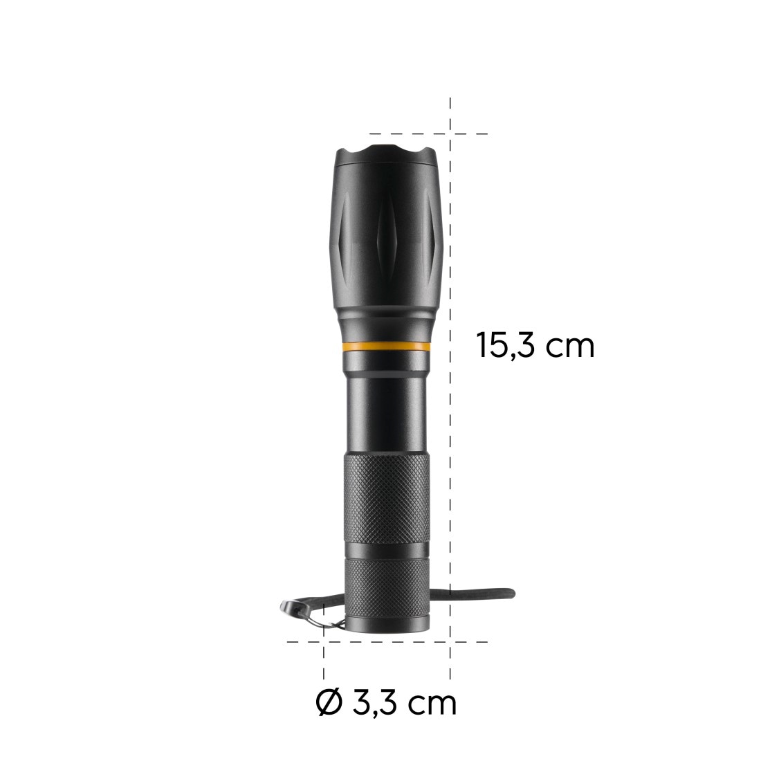 Hama LED Taschenlampe »LED-Taschenlampe, Batterien, Zoom, COB, Aluminium, 3 Modi« stromsparend, robust