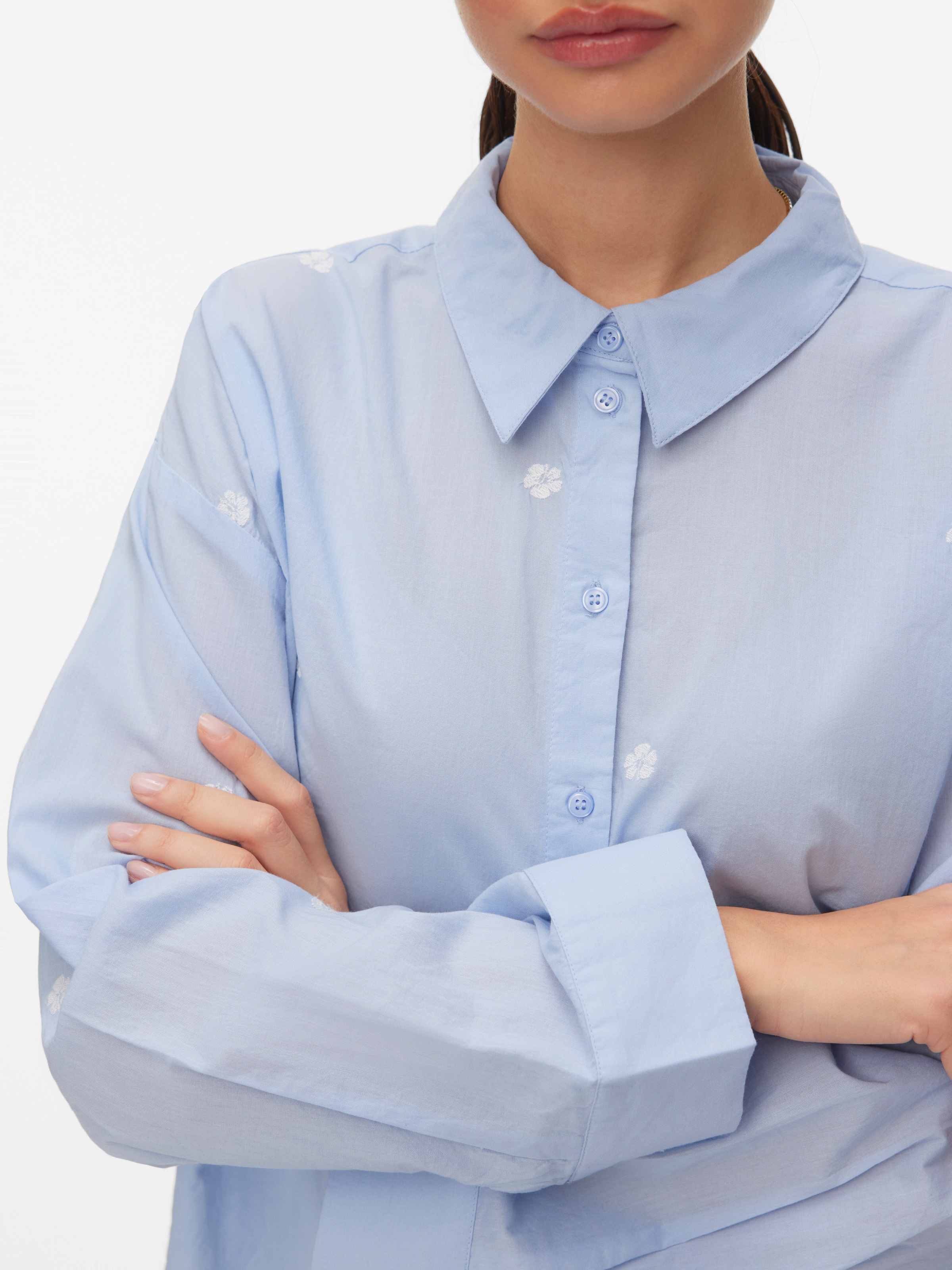 Thumbnail - Vero Moda Langarmbluse "VMODONA LS SHIRT WVN NOOS" Baumwolle, regular fit