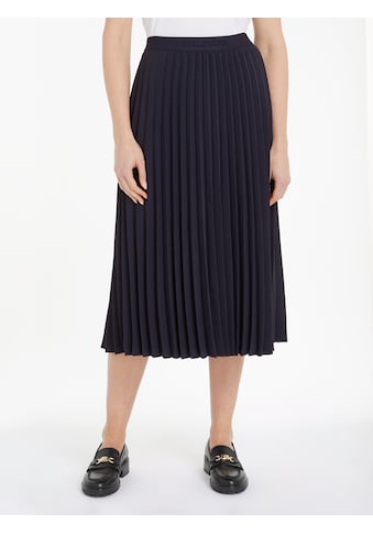 Plisseerock »FLUID TWILL PLEATED MIDI SKIRT«