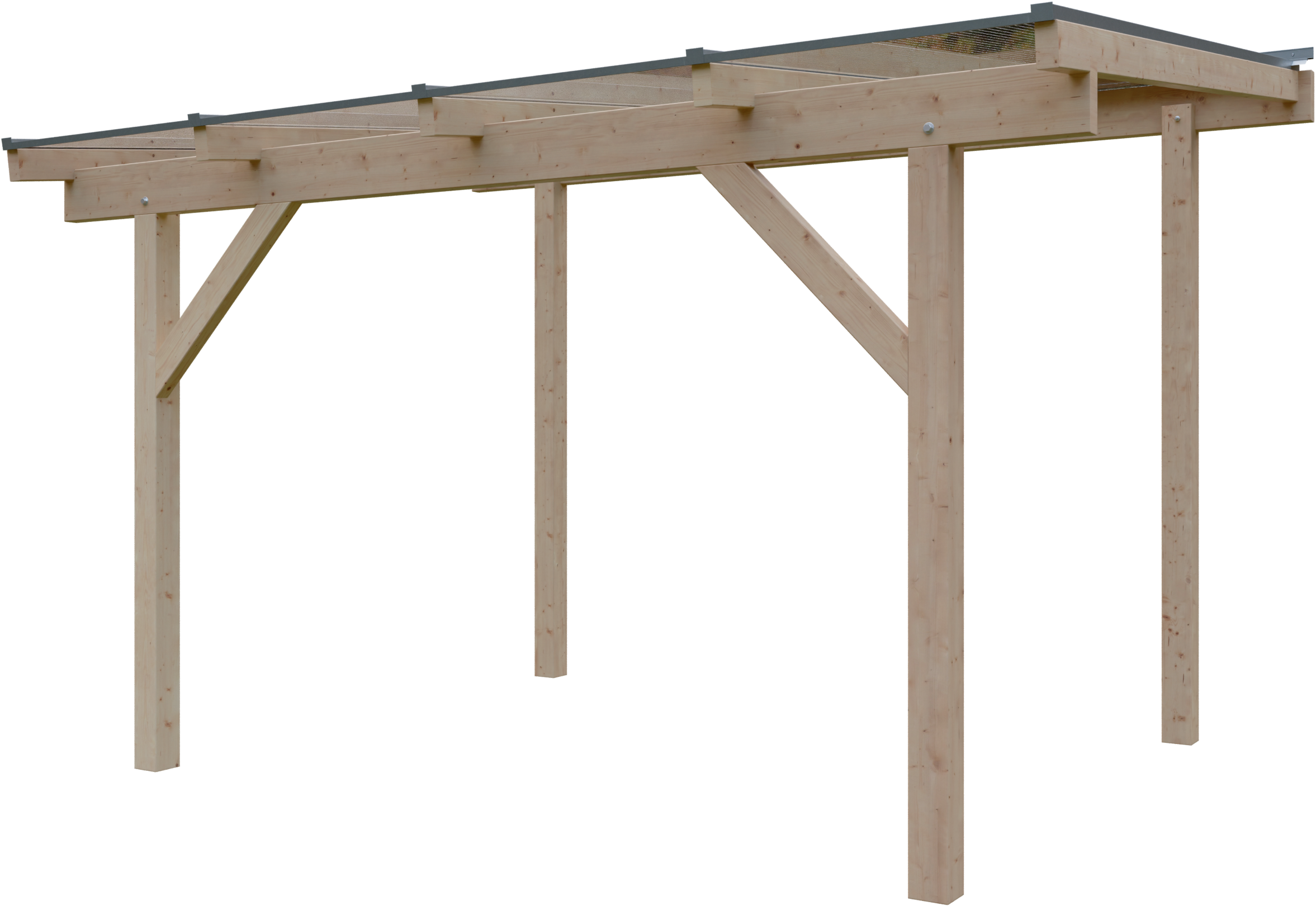 KONIFERA Terrassendach "Capella", Bausatz aus naturbel. Leimholz mit lichtd günstig online kaufen