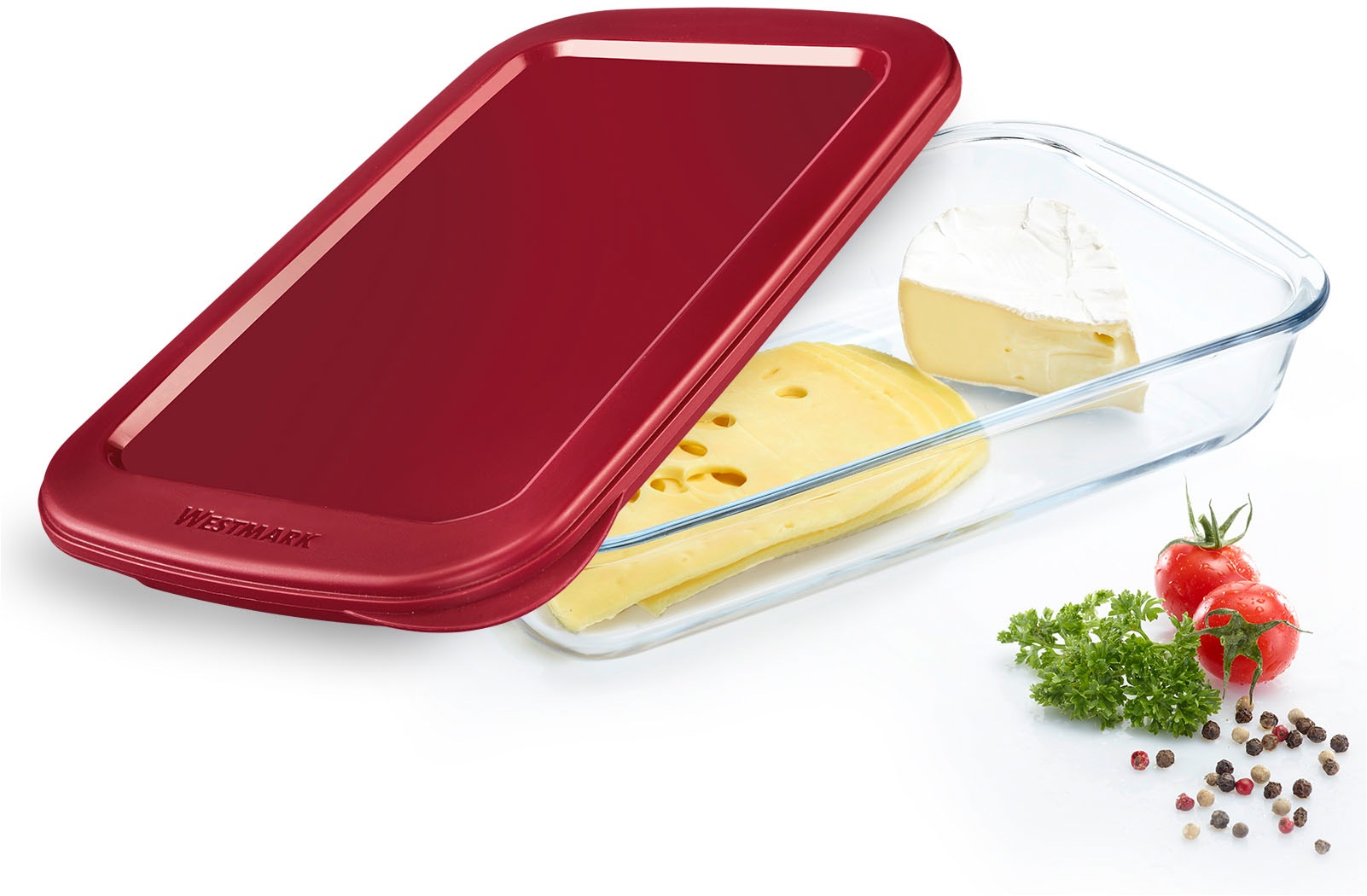 Thumbnail - WESTMARK Frischhaltedose "Aufschnittschale, Glas, 1600 ml" 1 Stk. tlg. robustes Borosilikat-Glas, luftdicht zu verschlie...