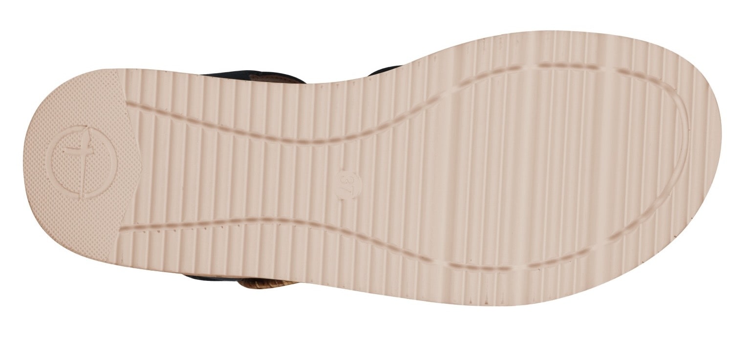 Tamaris Sandalette, Plateau, Sommerschuh, Riemchensandale mit hübscher Zierschnalle