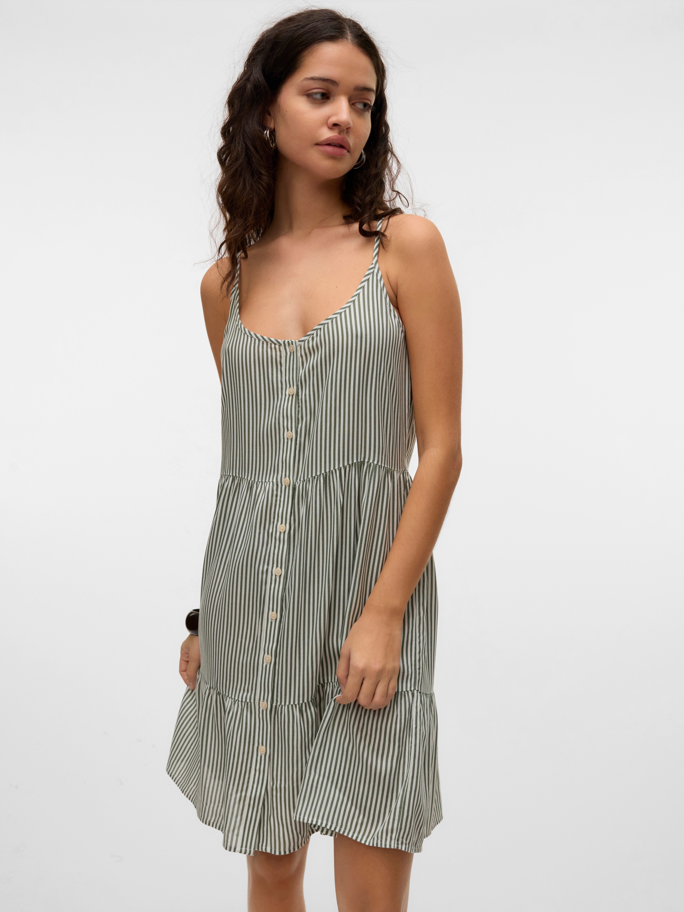 Vero Moda Trägerkleid "VMBUMPY SHORT SINGLET DRESS WVN GA NOOS", Sommerklei günstig online kaufen