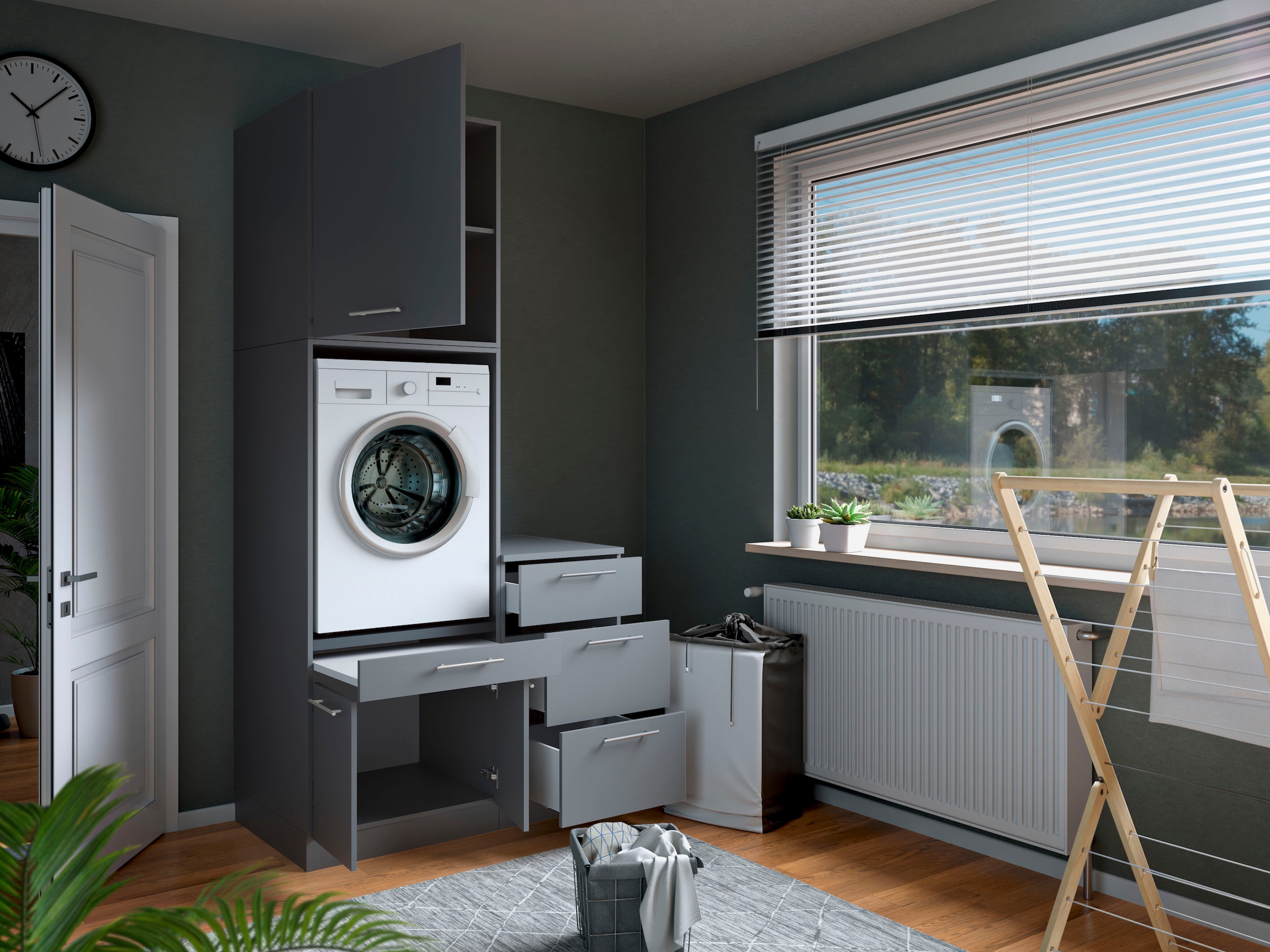 Laundreezy Mehrzweckschrank-Set »Laundreezy, 3-tlg. Mehrzweckschrank-Set B/H/T 118/238/68 cm« 3 Stk. tlg.