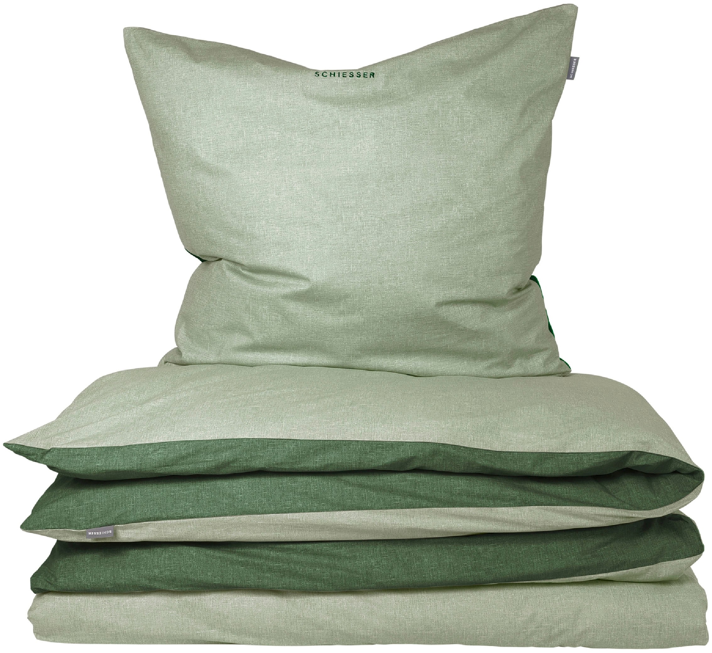 Schiesser "Doubleface aus weicher Baumwolle mit edlem Melangeeffekt" 2 Stk. günstig online kaufen