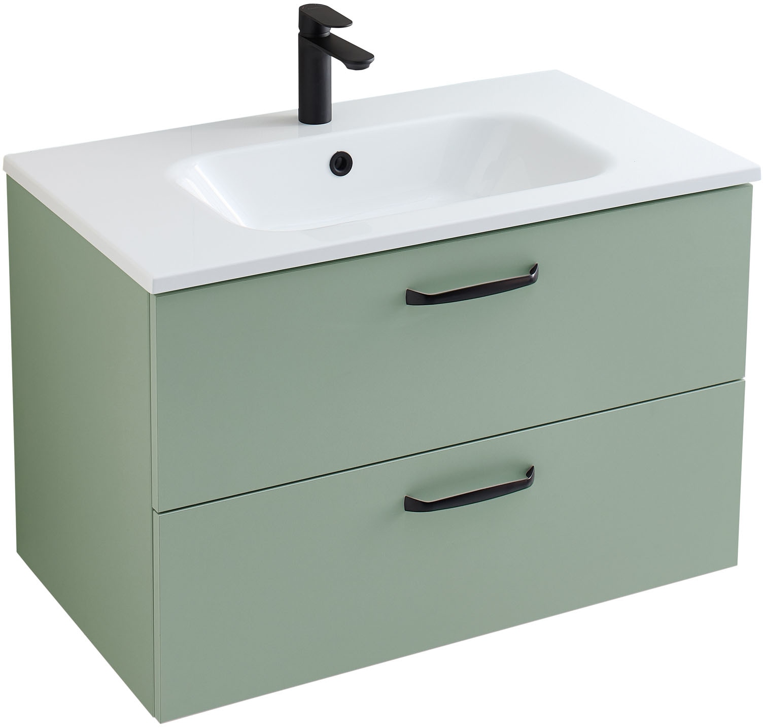 Saphir Badmöbel-Set "Quickset 500, Waschtischunterschrank mit Mineralmarmorwaschtisch" 2 Stk. tlg.
