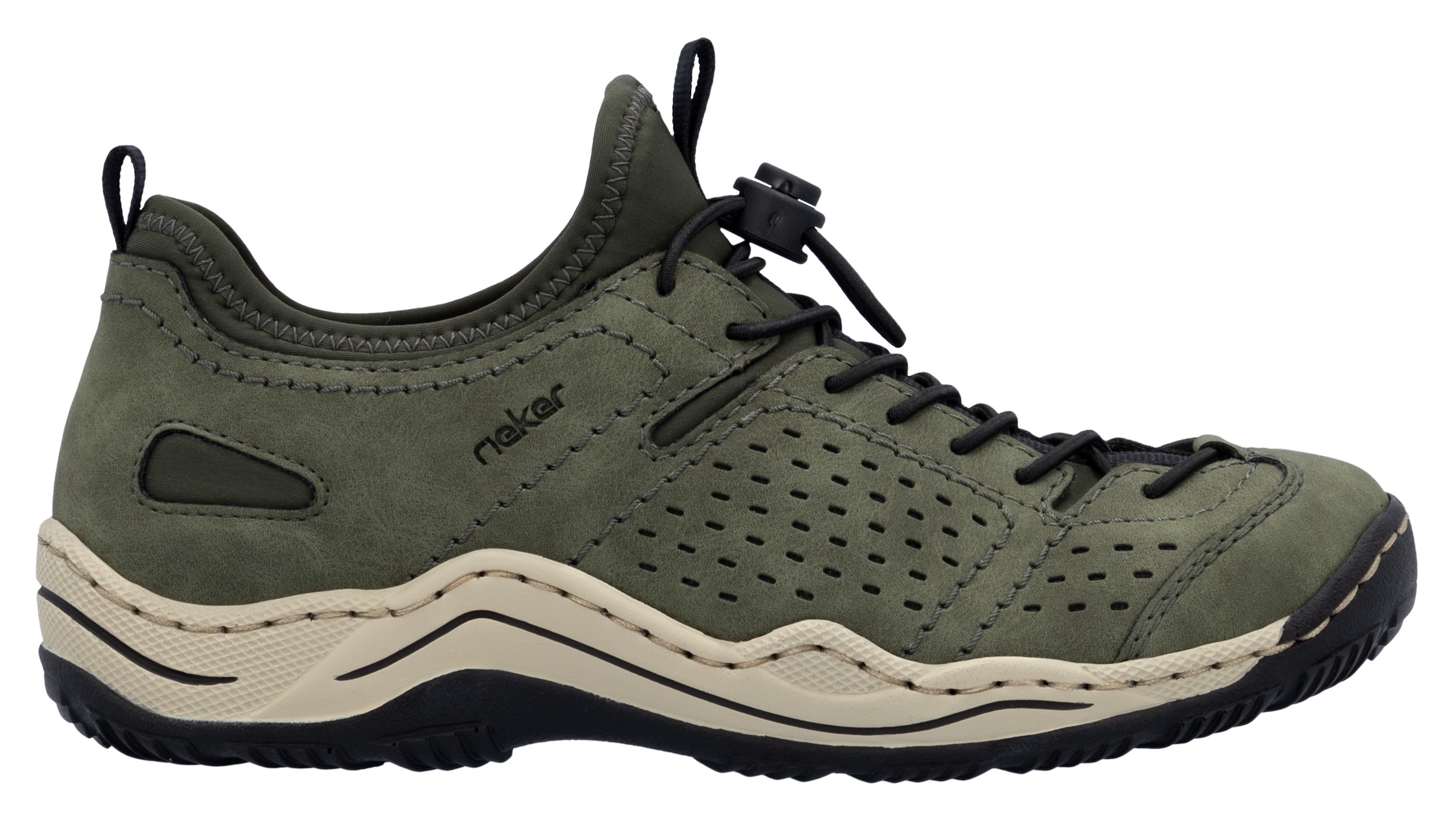 Rieker Slip-On Sneaker, Schlupfschuh, Freizeitsneaker, Halbschuh mit markanter Laufsohle